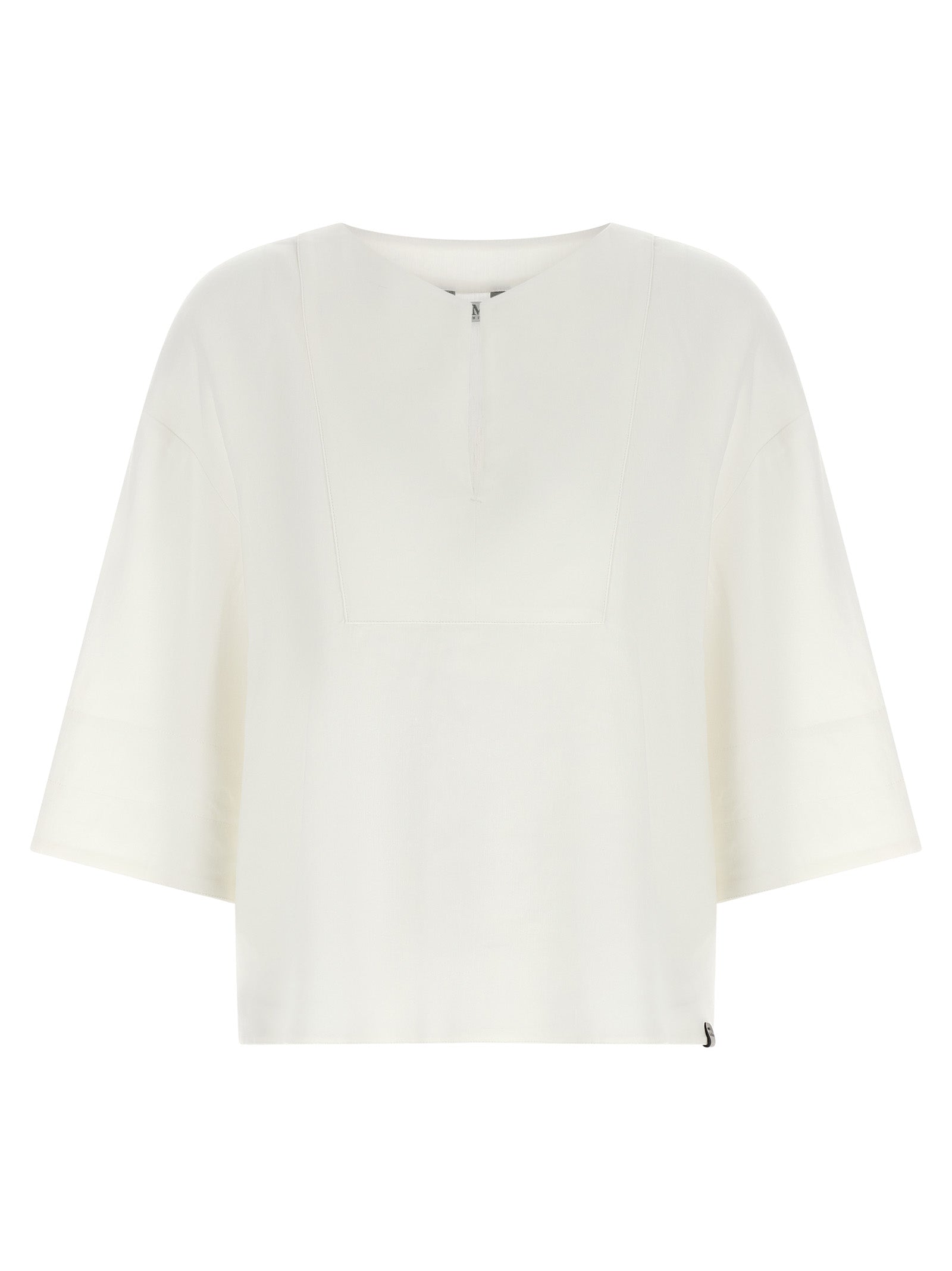 Max Mara White Linen Women's Blouse