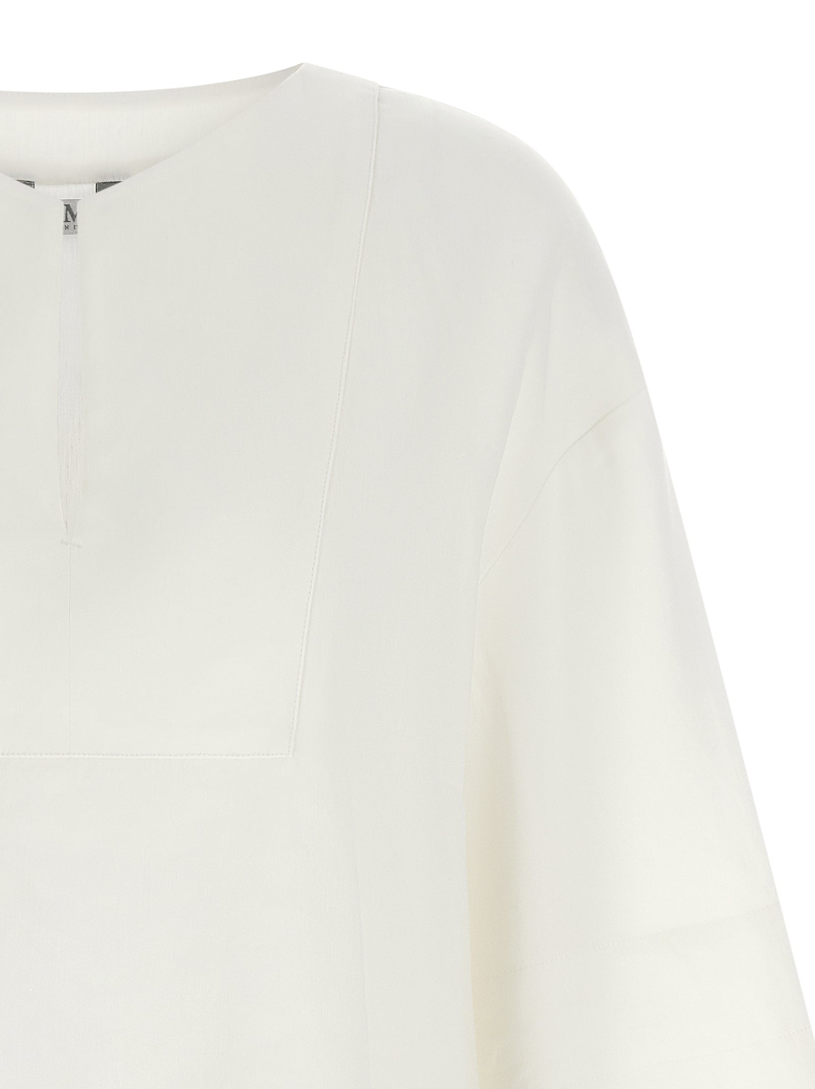 Max Mara White Linen Women's Blouse