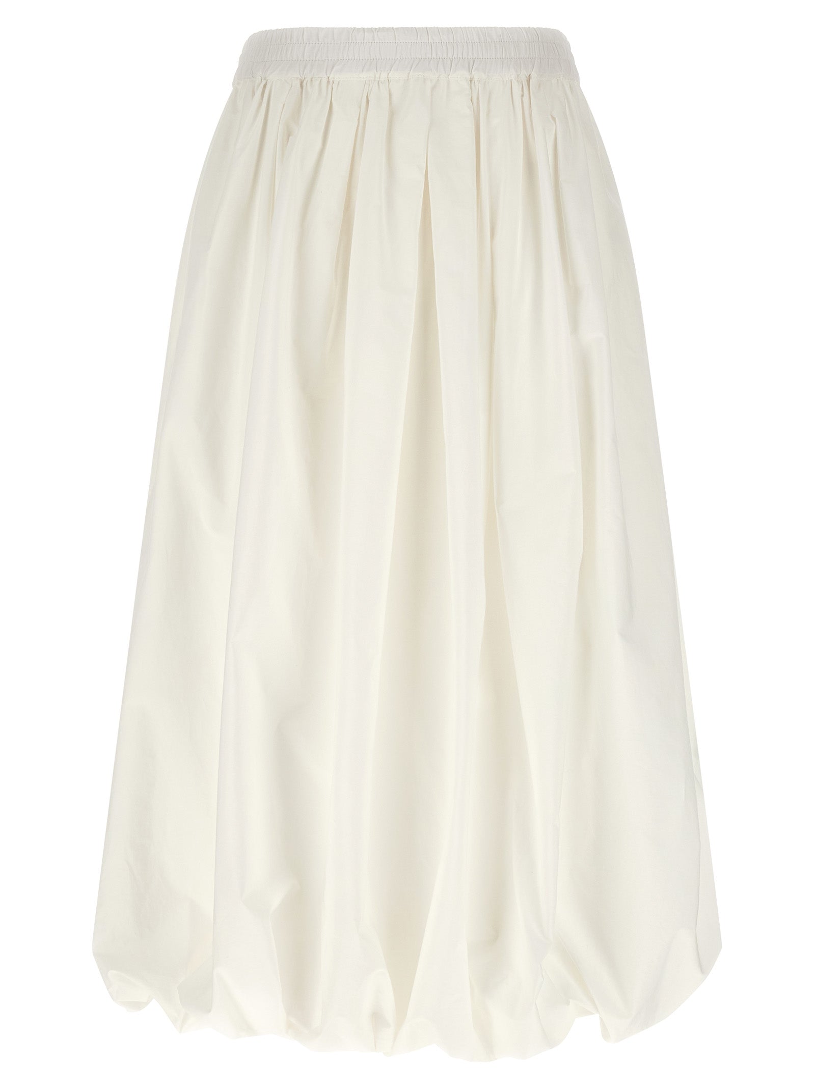Max Mara White Cotton Midi Women's Skirt