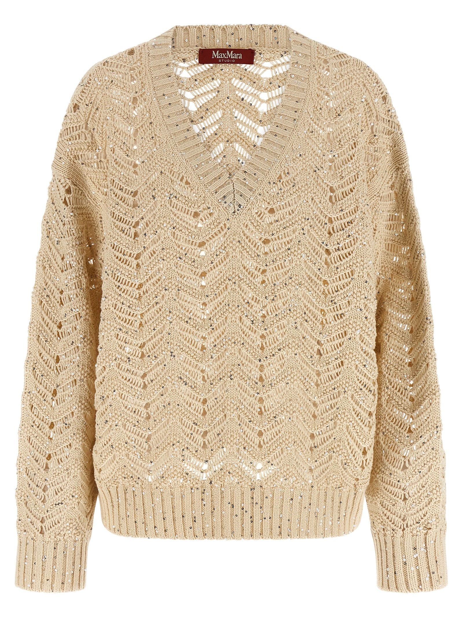 Max Mara Beige Cotton Women's Cardigan