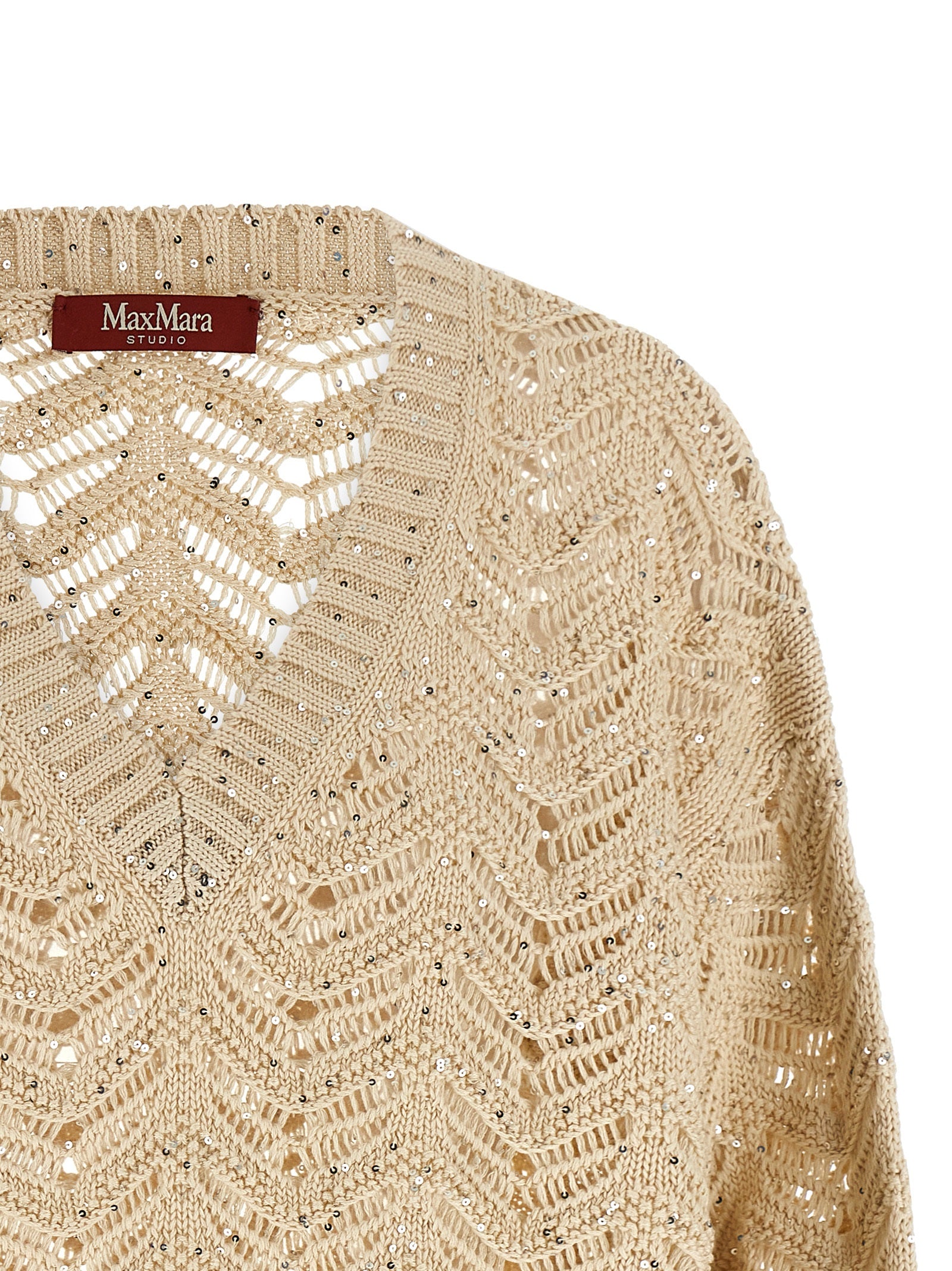 Max Mara Beige Cotton Women's Cardigan
