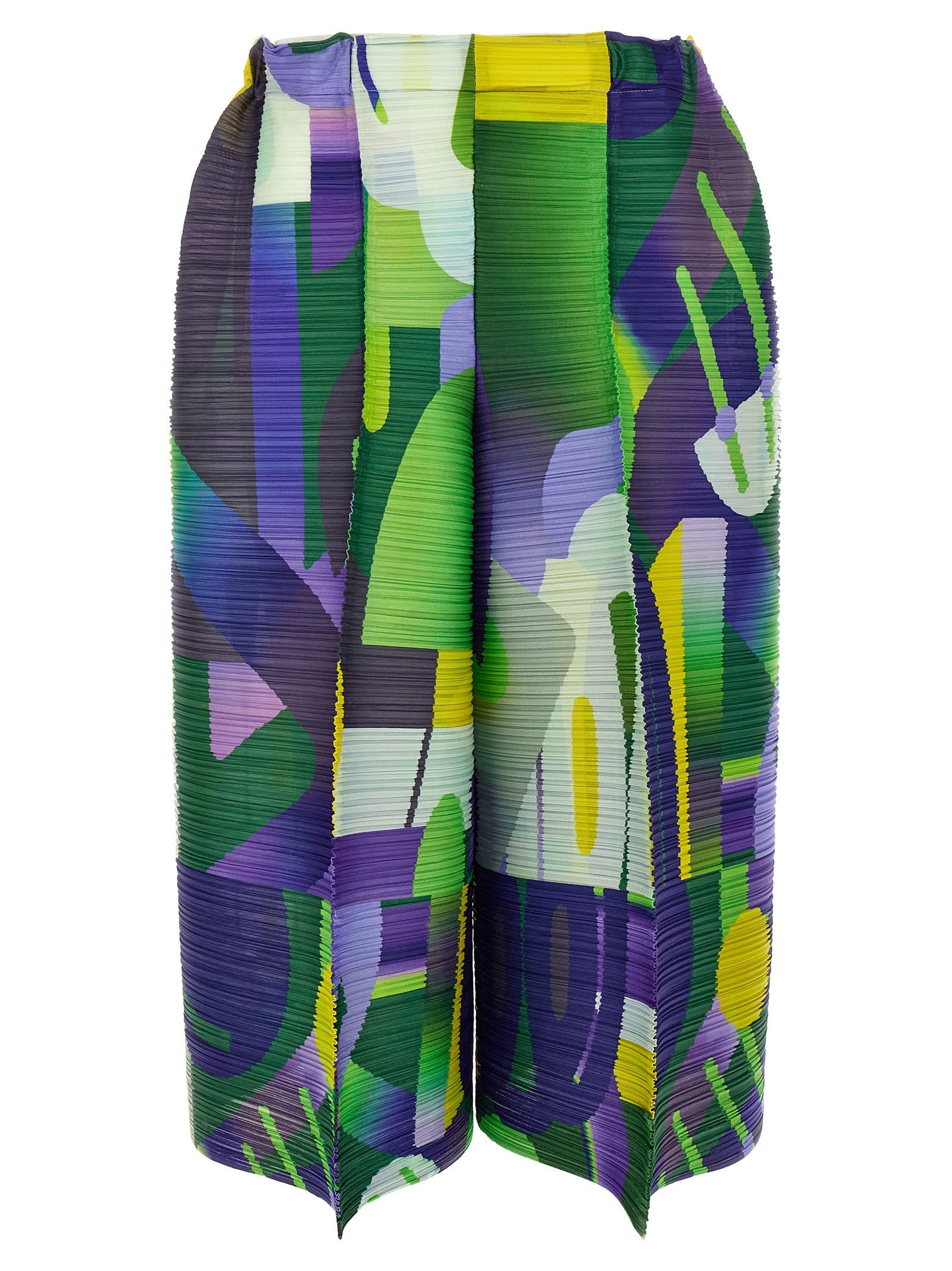 PLEATS PLEASE ISSEY MIYAKE Multicolor Polyester Casual Women's Pants