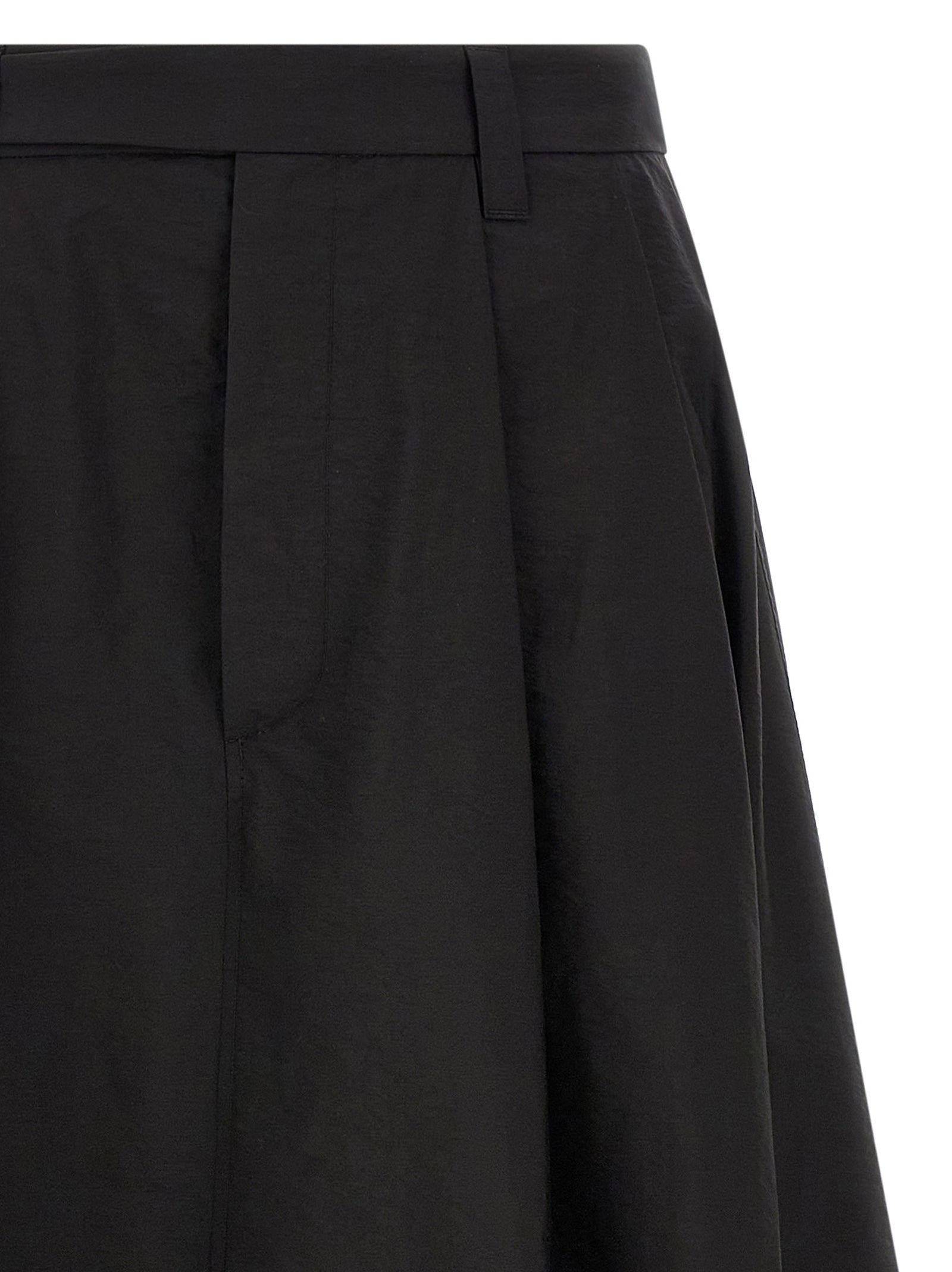 Brunello Cucinelli Black Cotton Midi Women's Skirt