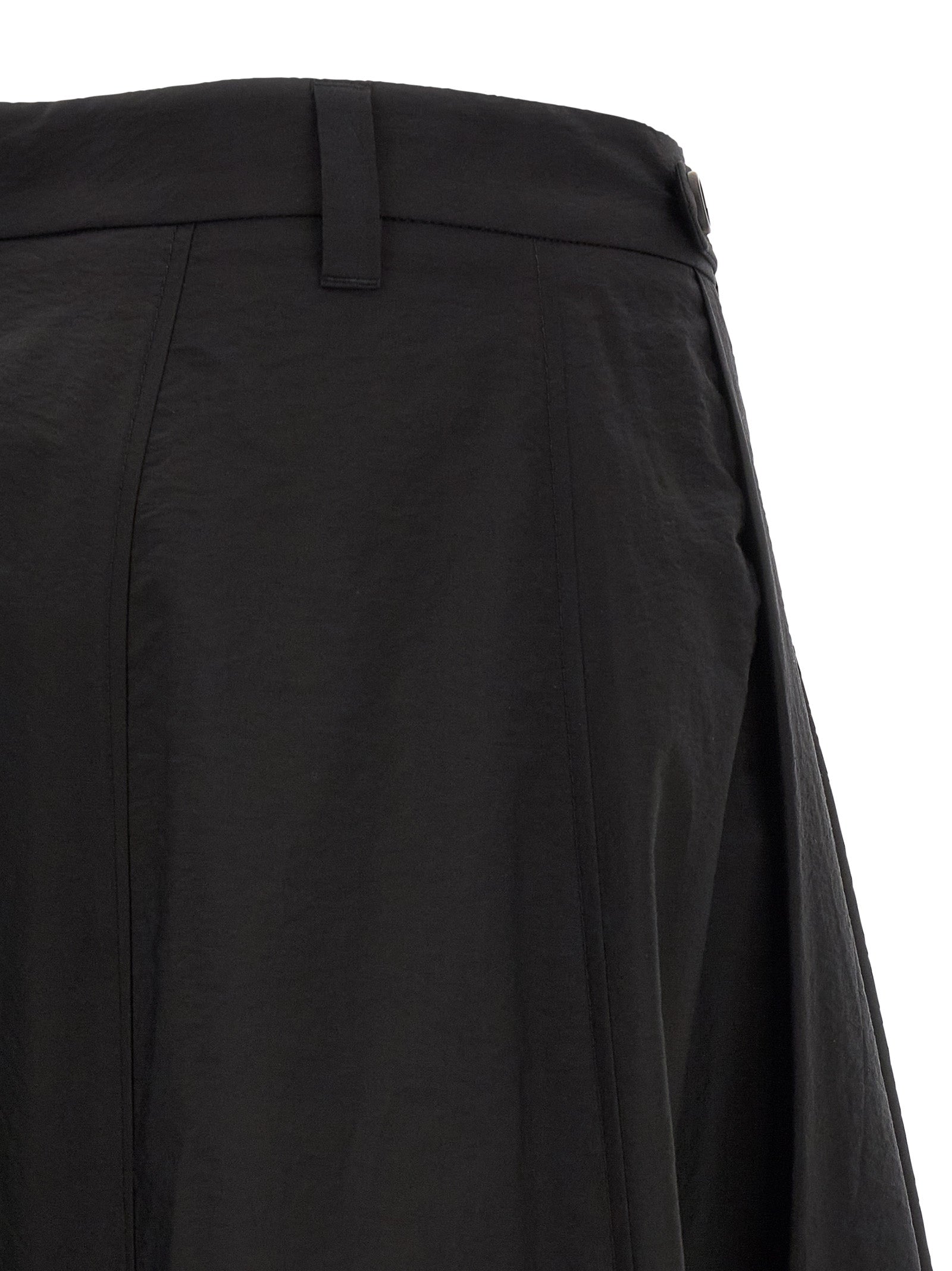 Brunello Cucinelli Black Cotton Midi Women's Skirt