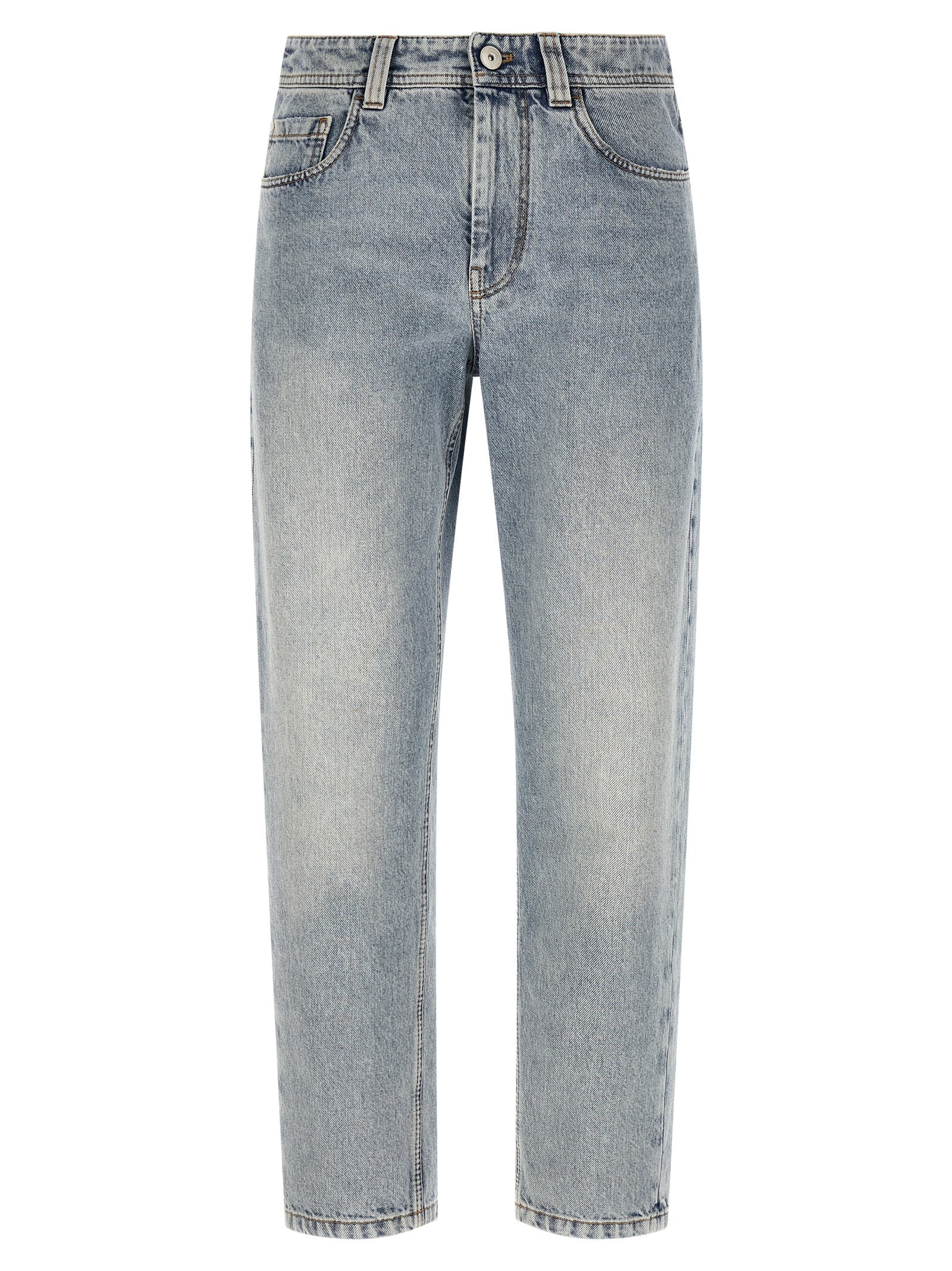 Brunello Cucinelli Blue Cotton Tapered Women's Jeans