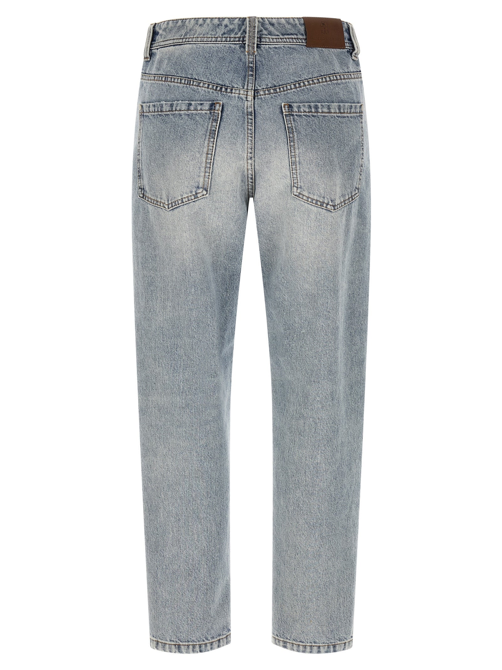 Brunello Cucinelli Blue Cotton Tapered Women's Jeans