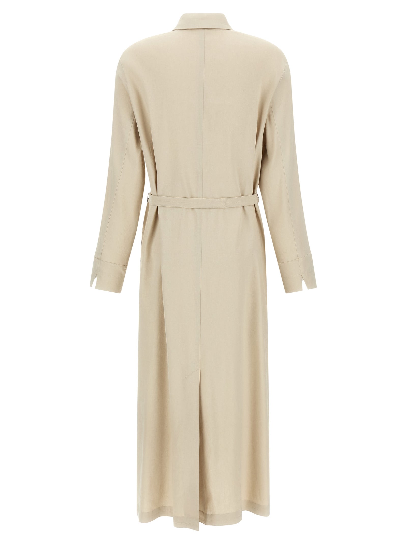 Max Mara Beige Linen Long Women's Dress