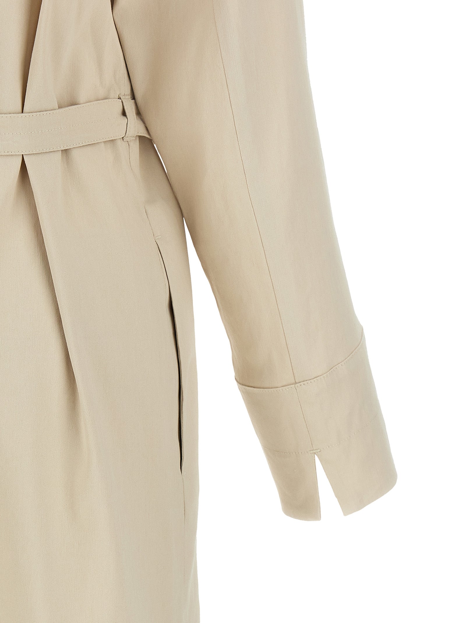Max Mara Beige Linen Long Women's Dress