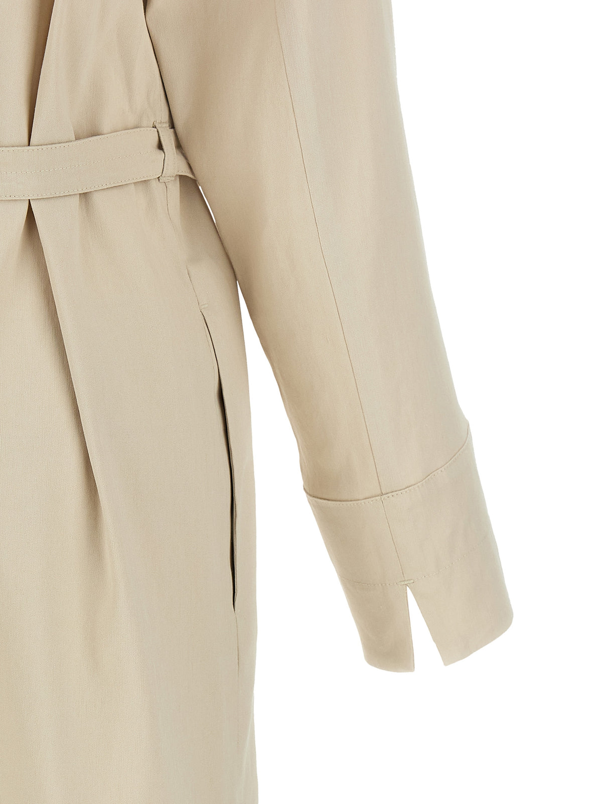 Max Mara Beige Linen Long Women's Dress