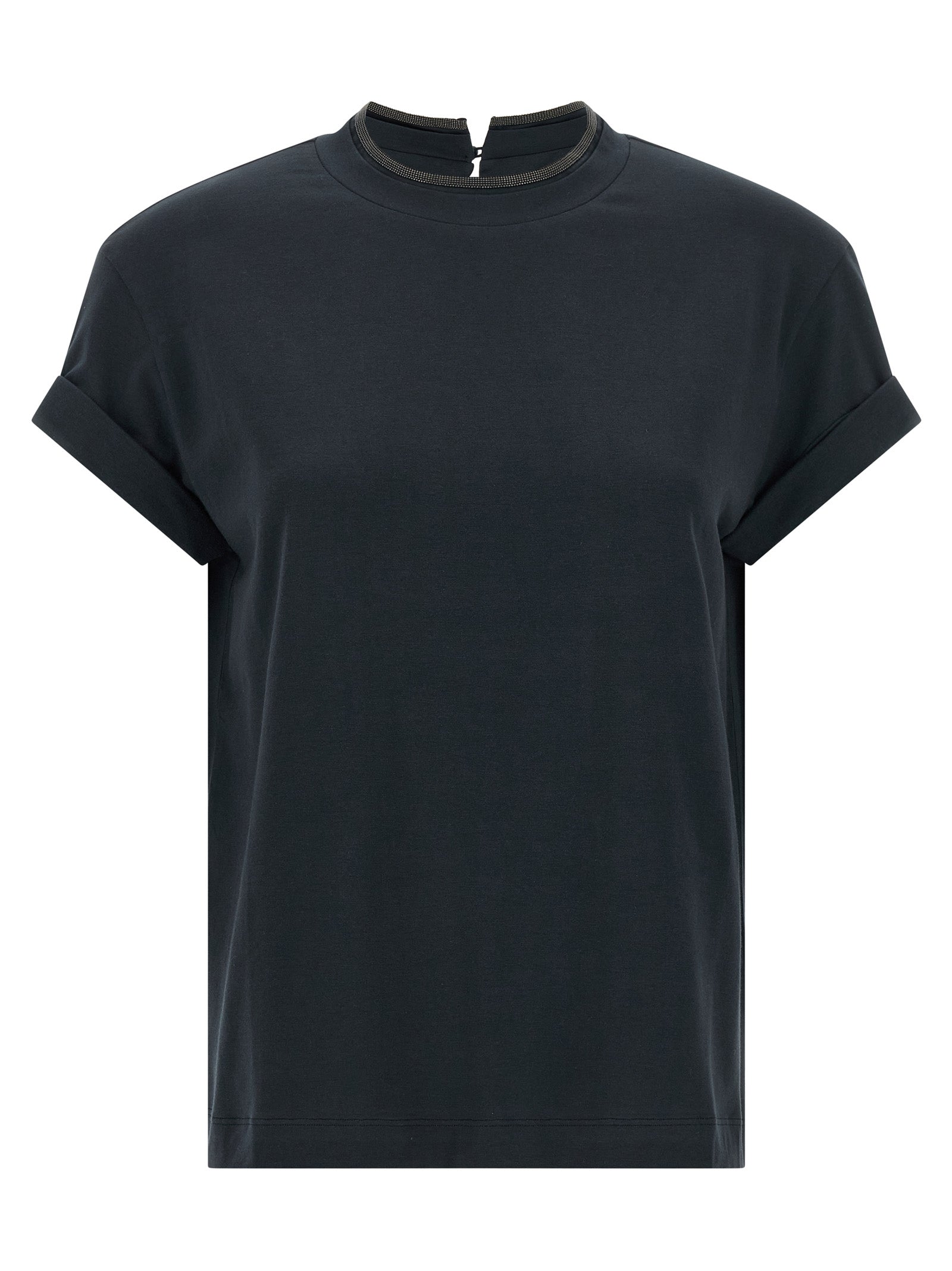 Brunello Cucinelli Blue Cotton Women's T-Shirt