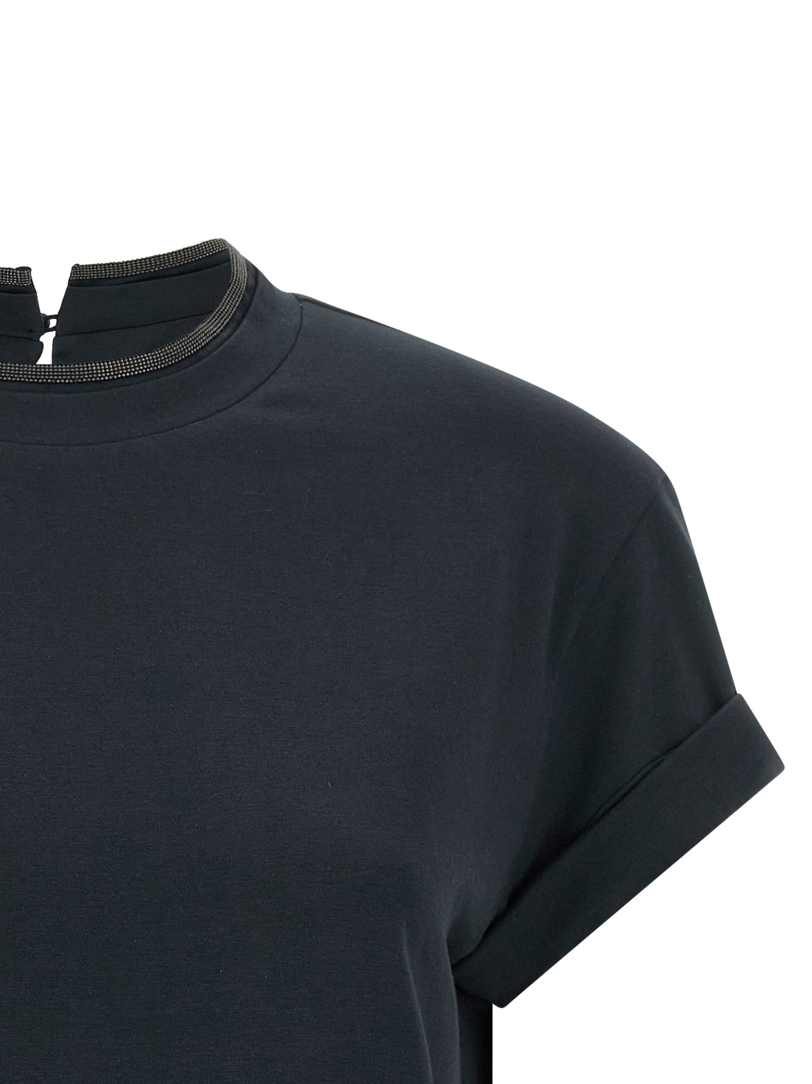 Brunello Cucinelli Blue Cotton Women's T-Shirt