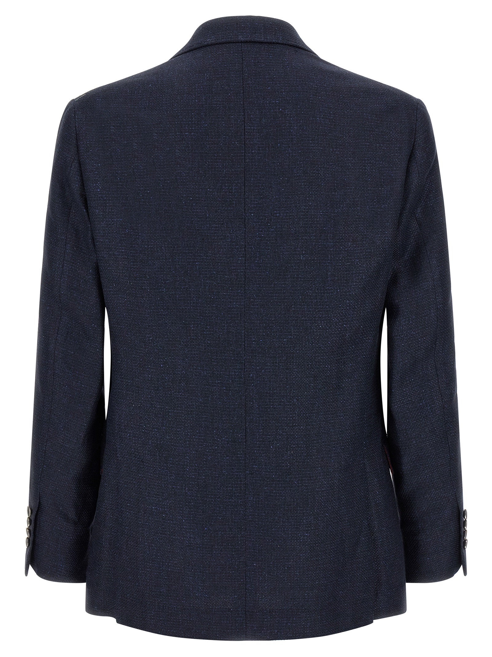 Brunello Cucinelli Blue Silk Two-Piece Men's Suit