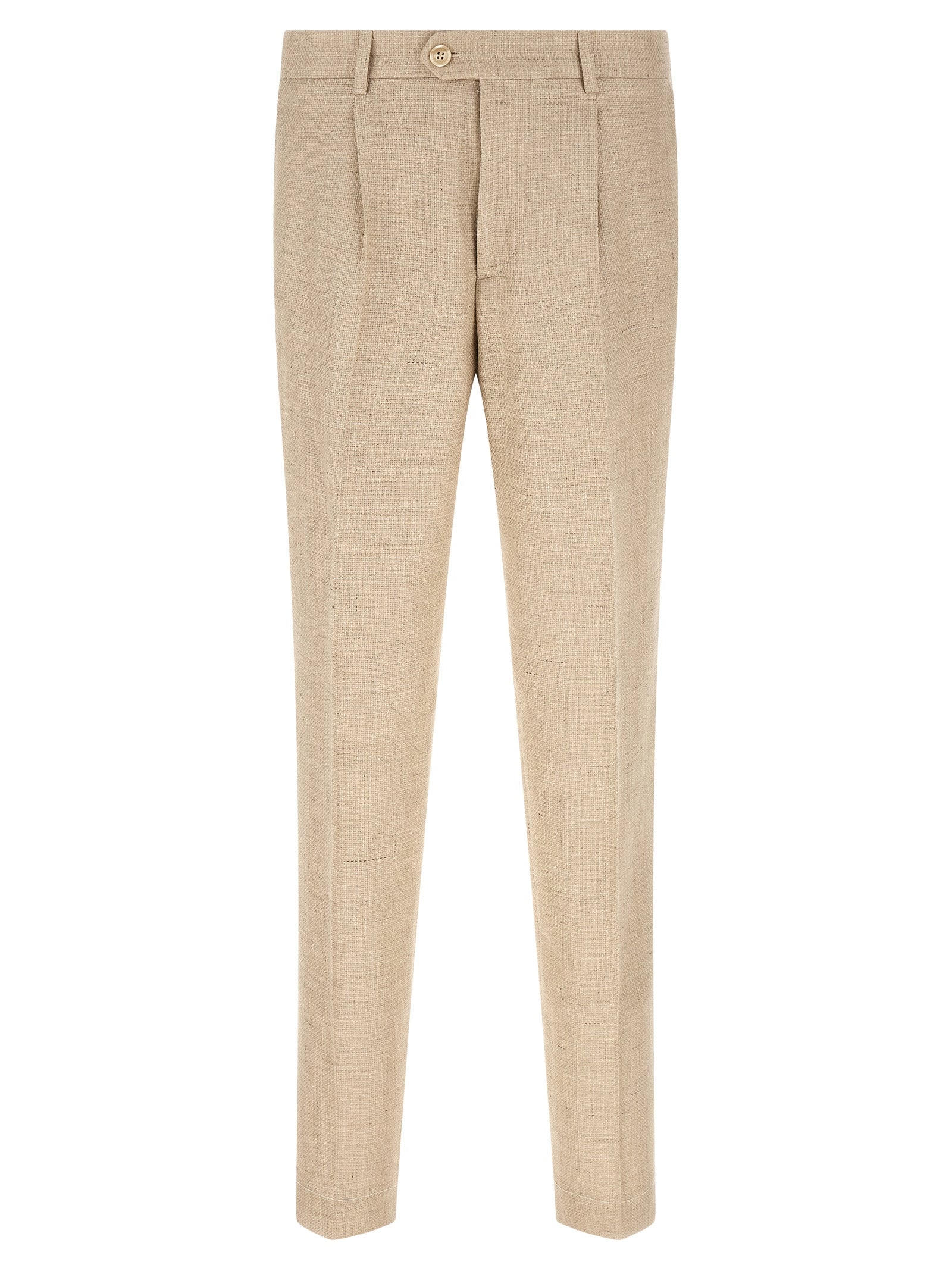 Brunello Cucinelli Beige Silk Two-Piece Men's Suit