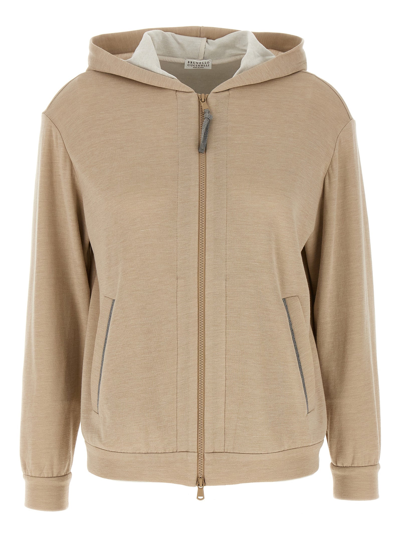 Brunello Cucinelli Beige Cotton Women's Cardigan