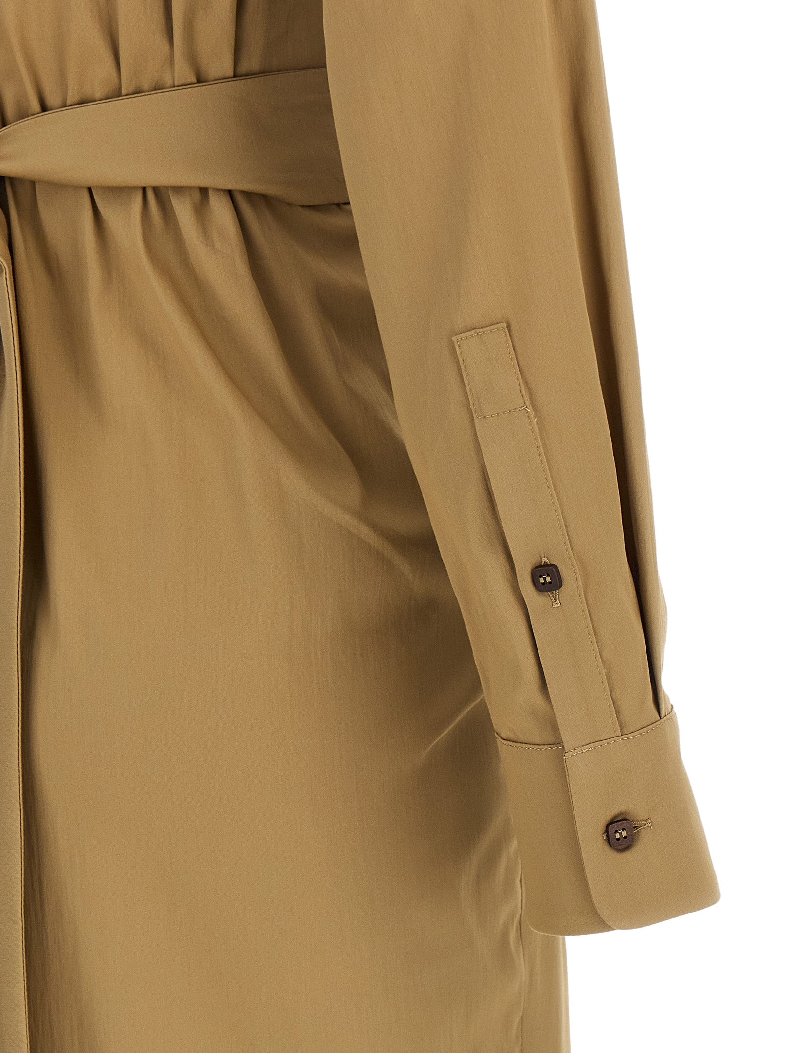 Max Mara Beige Cotton Midi Women's Dress