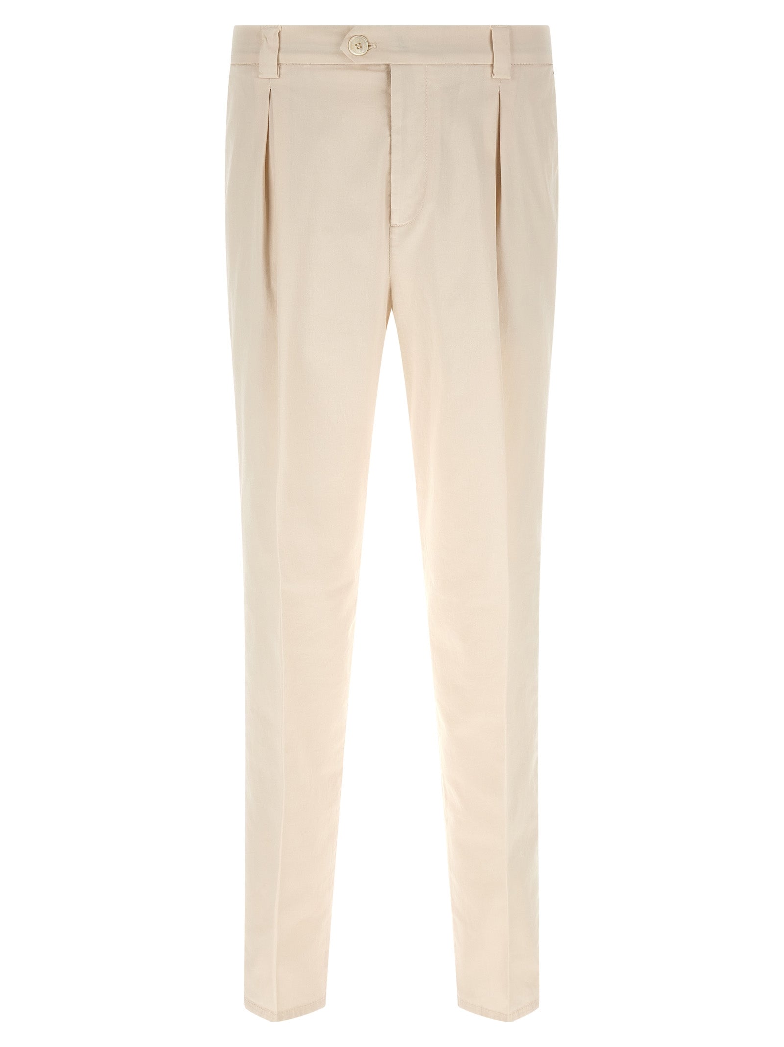 Brunello Cucinelli White Cotton Casual Men's Pants