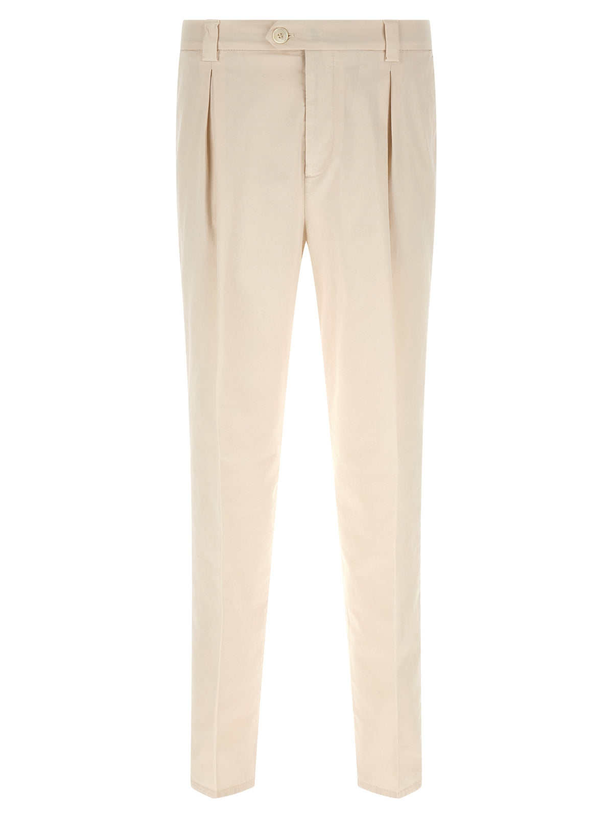 Brunello Cucinelli White Cotton Casual Men's Pants