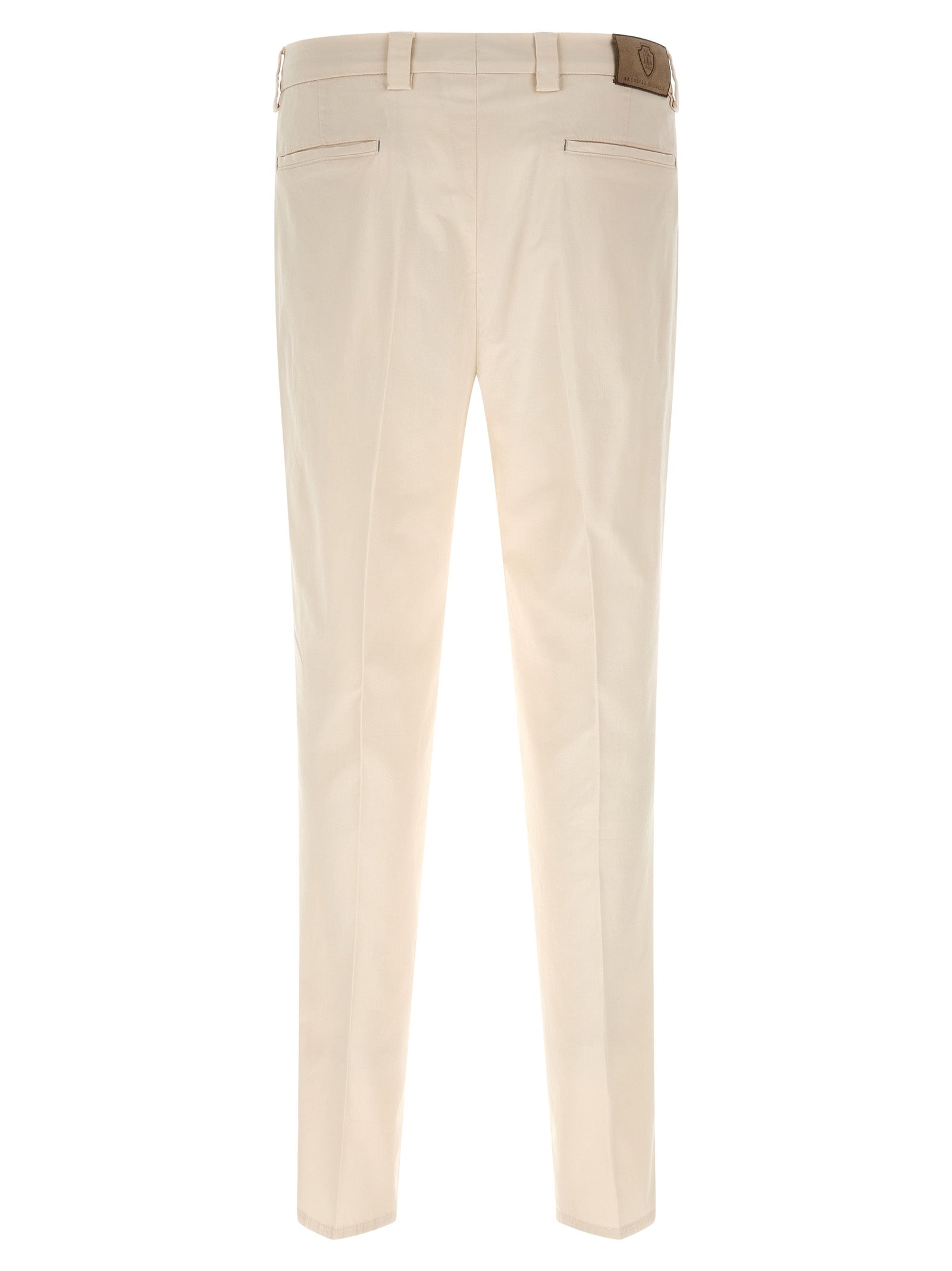 Brunello Cucinelli White Cotton Casual Men's Pants