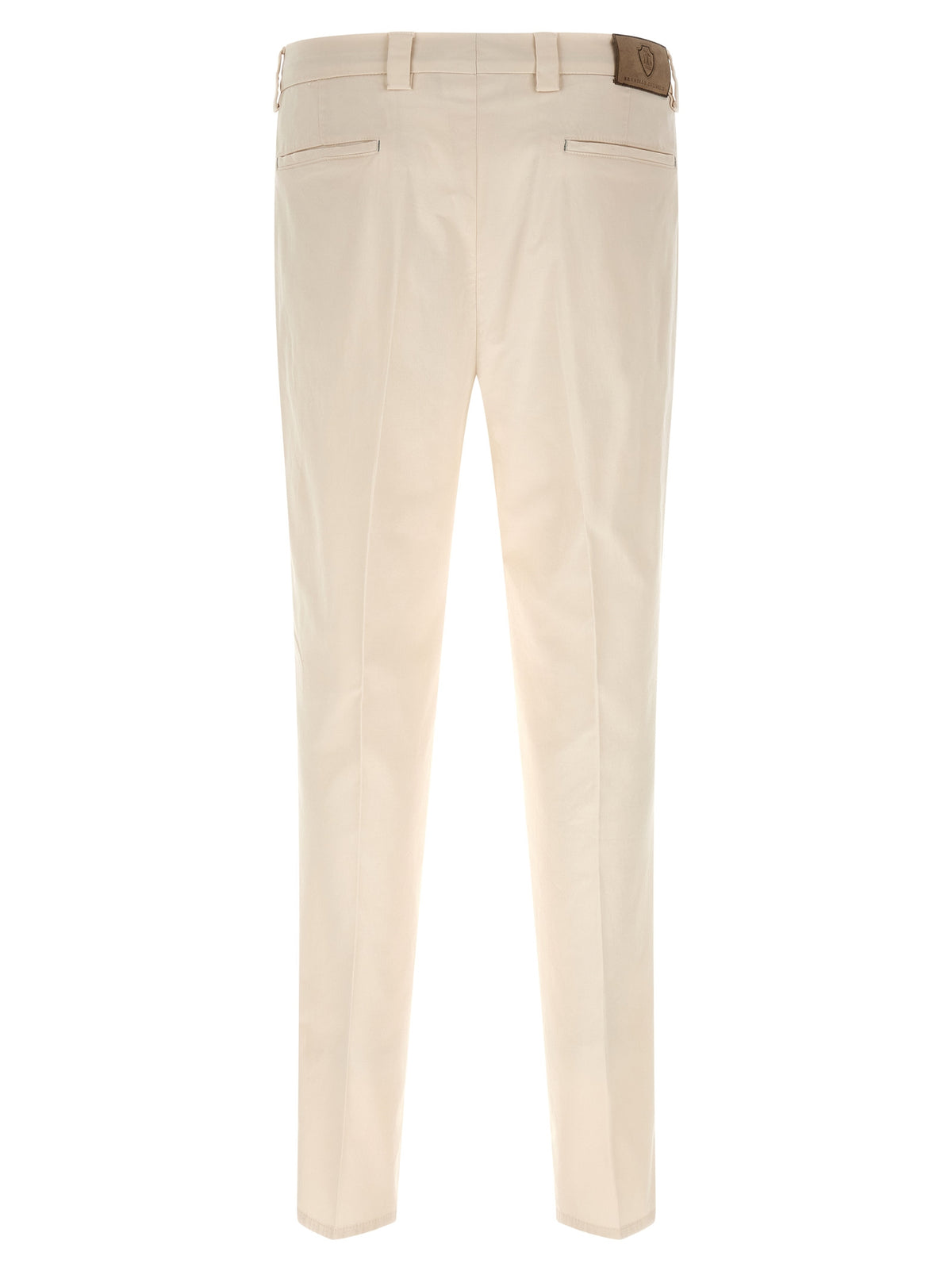 Brunello Cucinelli White Cotton Casual Men's Pants