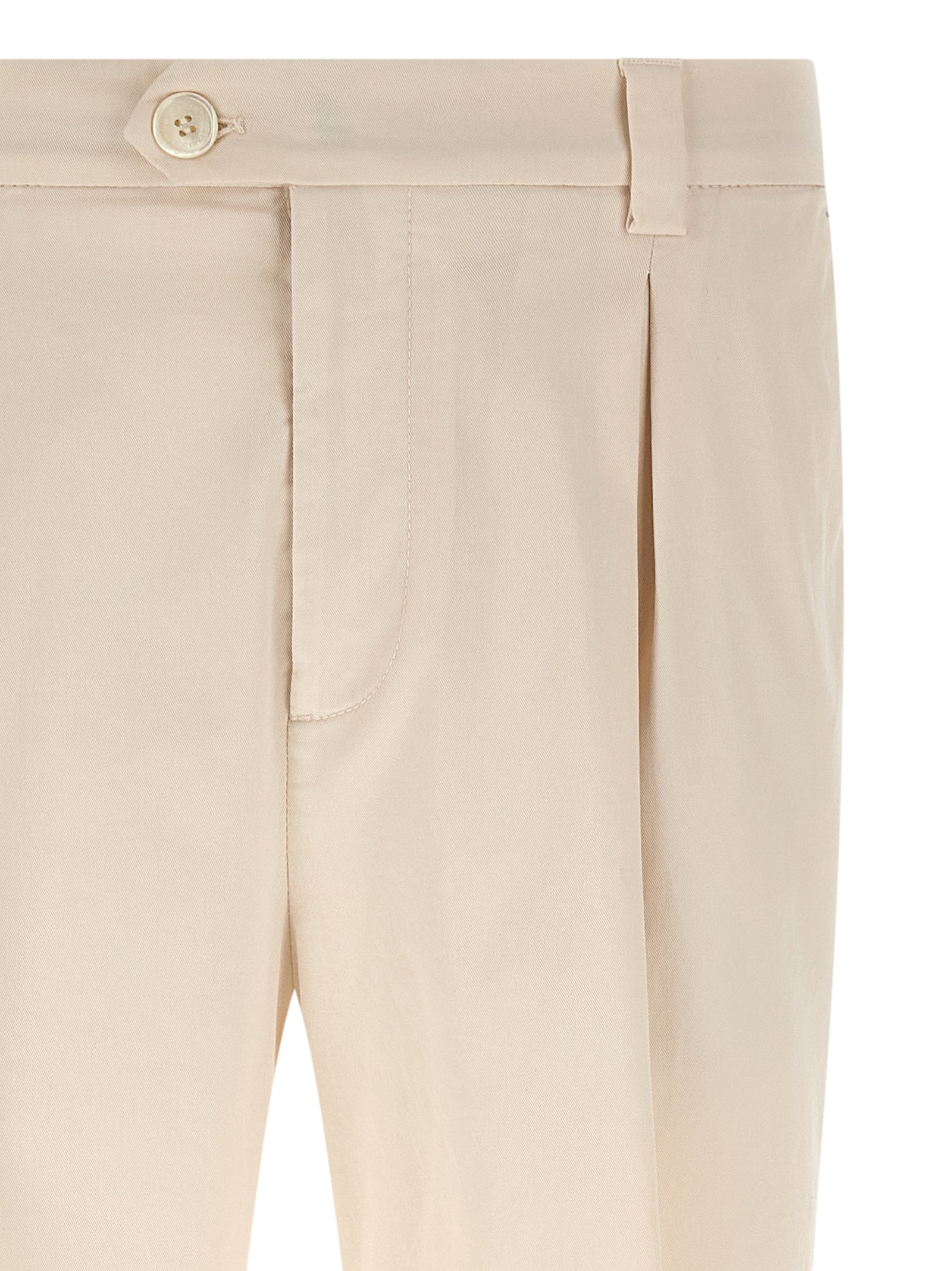 Brunello Cucinelli White Cotton Casual Men's Pants