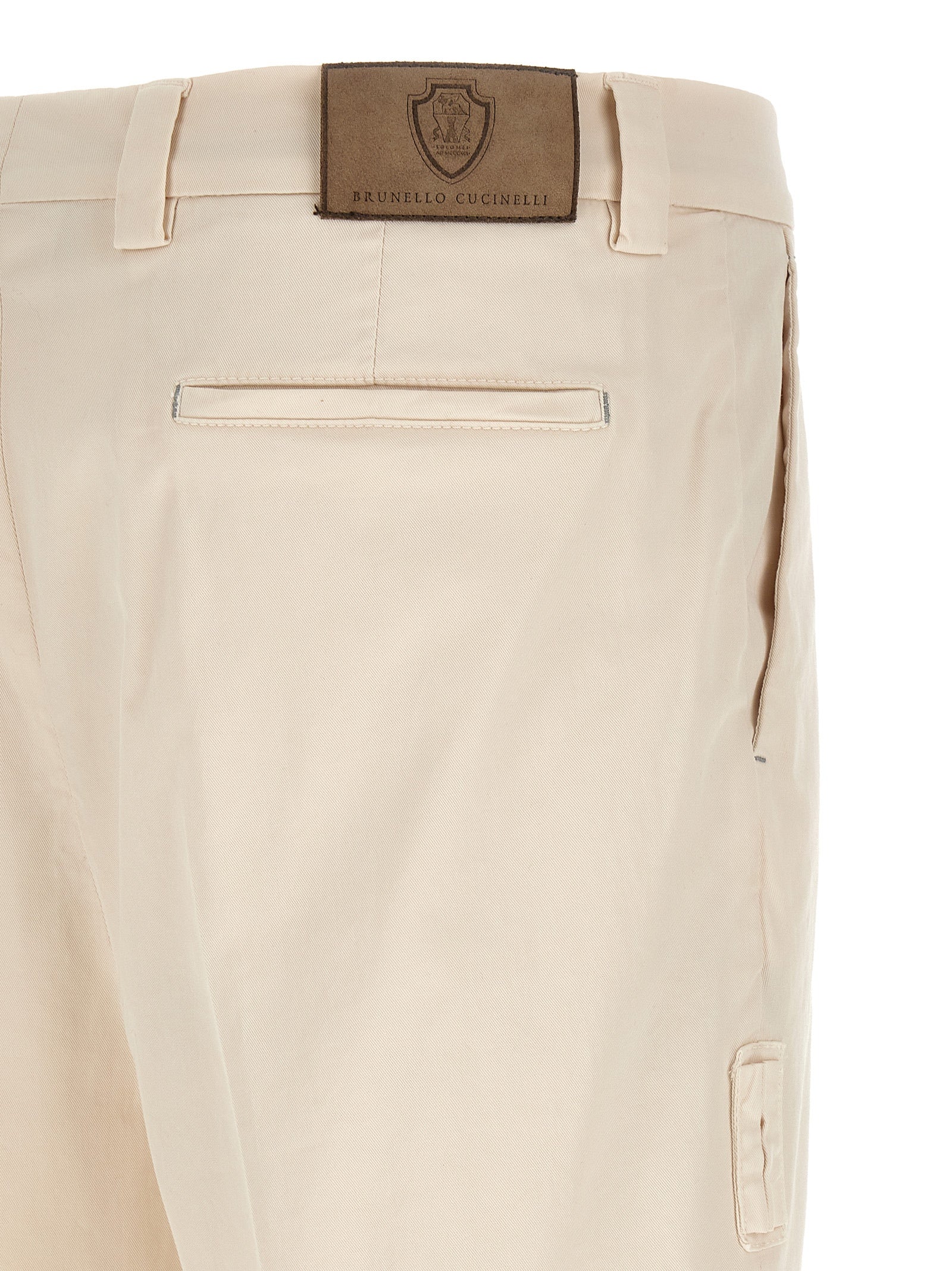Brunello Cucinelli White Cotton Casual Men's Pants