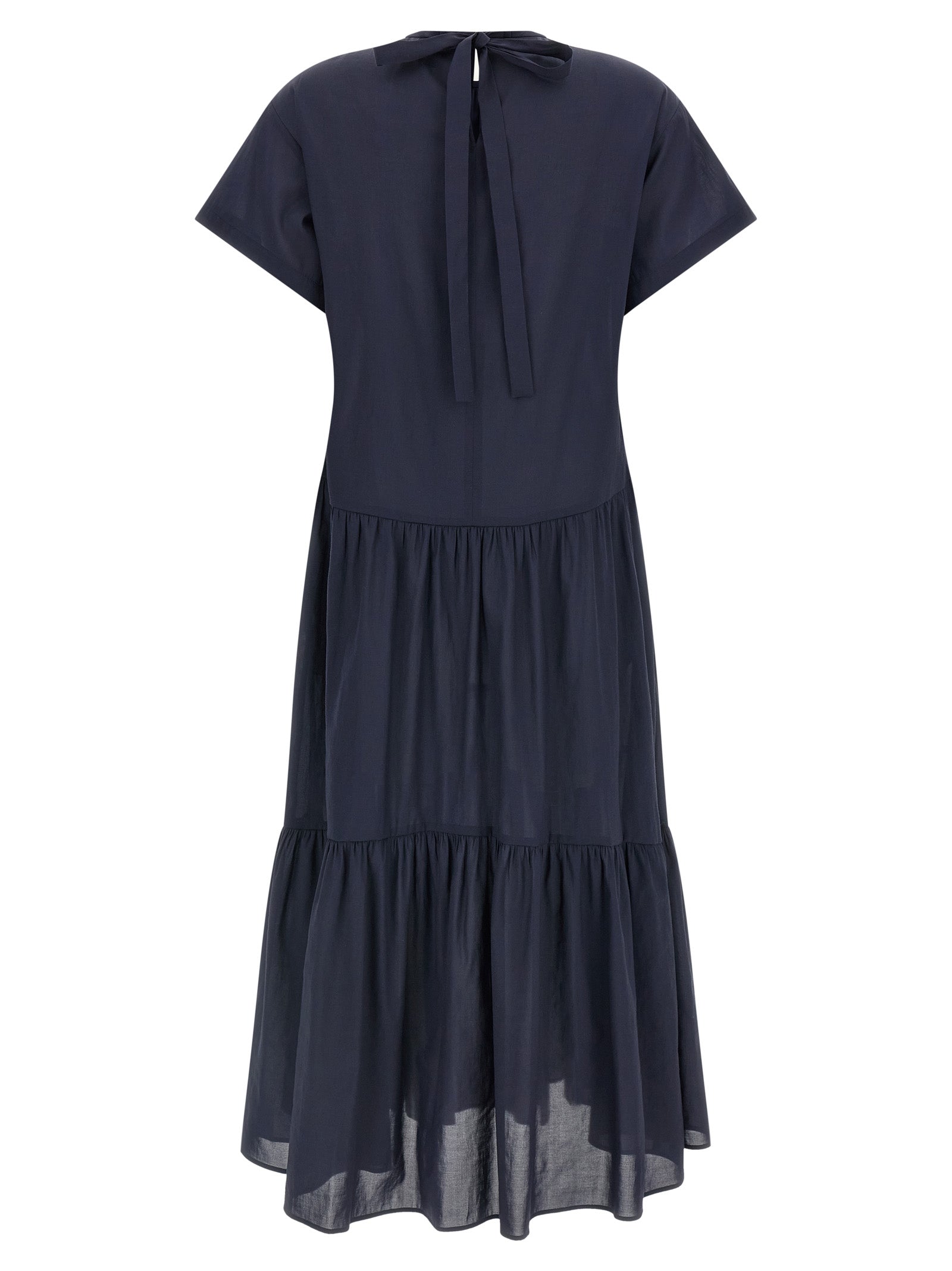 Max Mara Blue Acetate Long Women's Dress