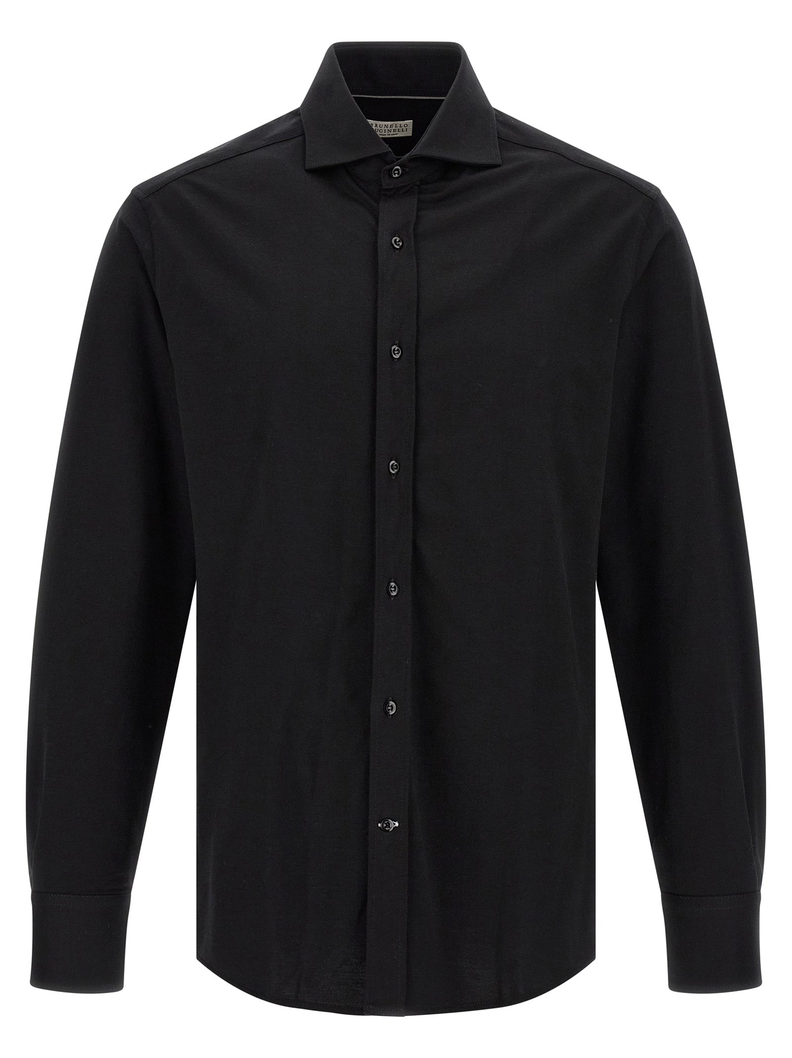 Brunello Cucinelli Black Cotton Men's Blouse