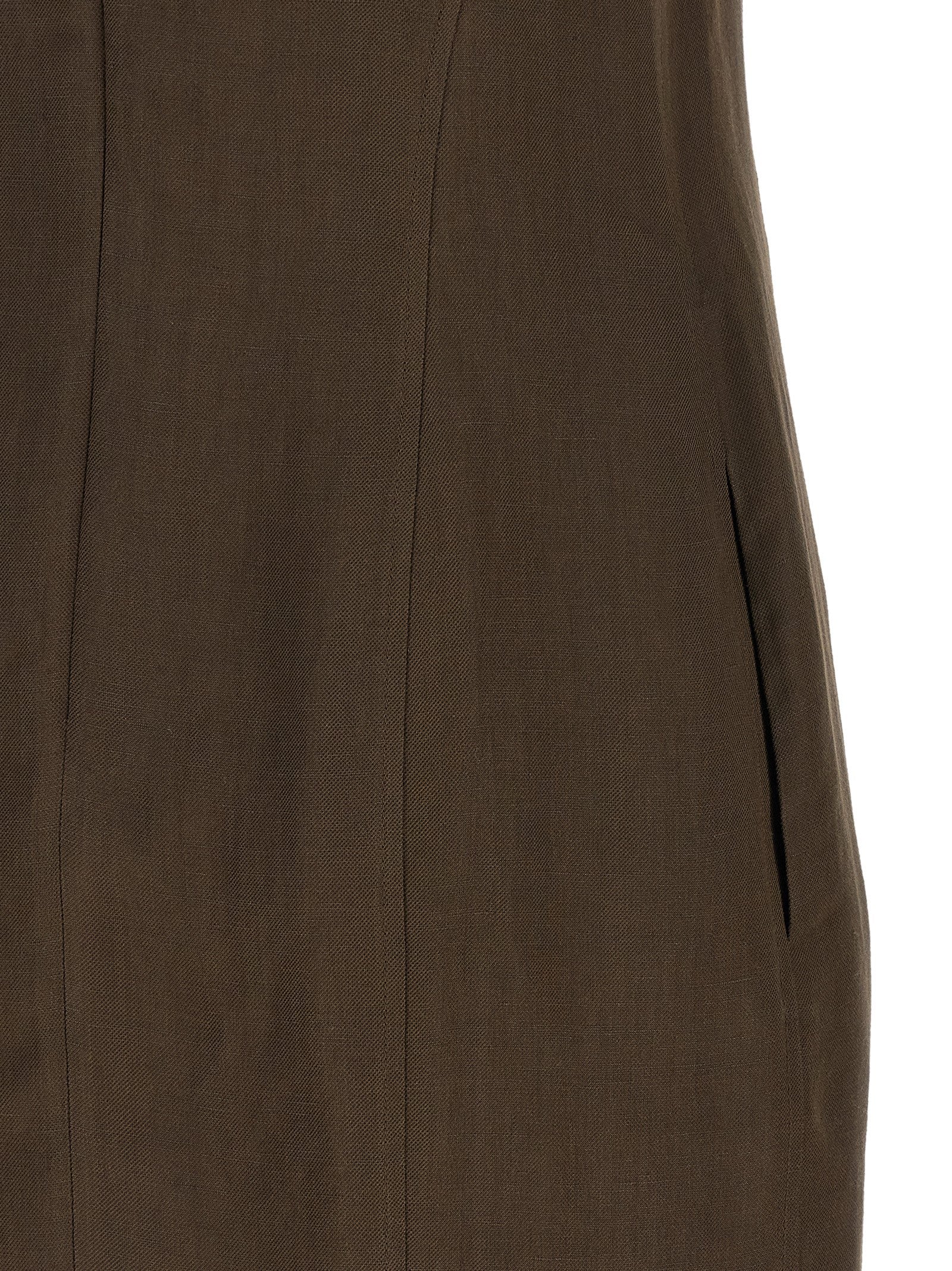 Brunello Cucinelli Brown Viscose Short Women's Dress