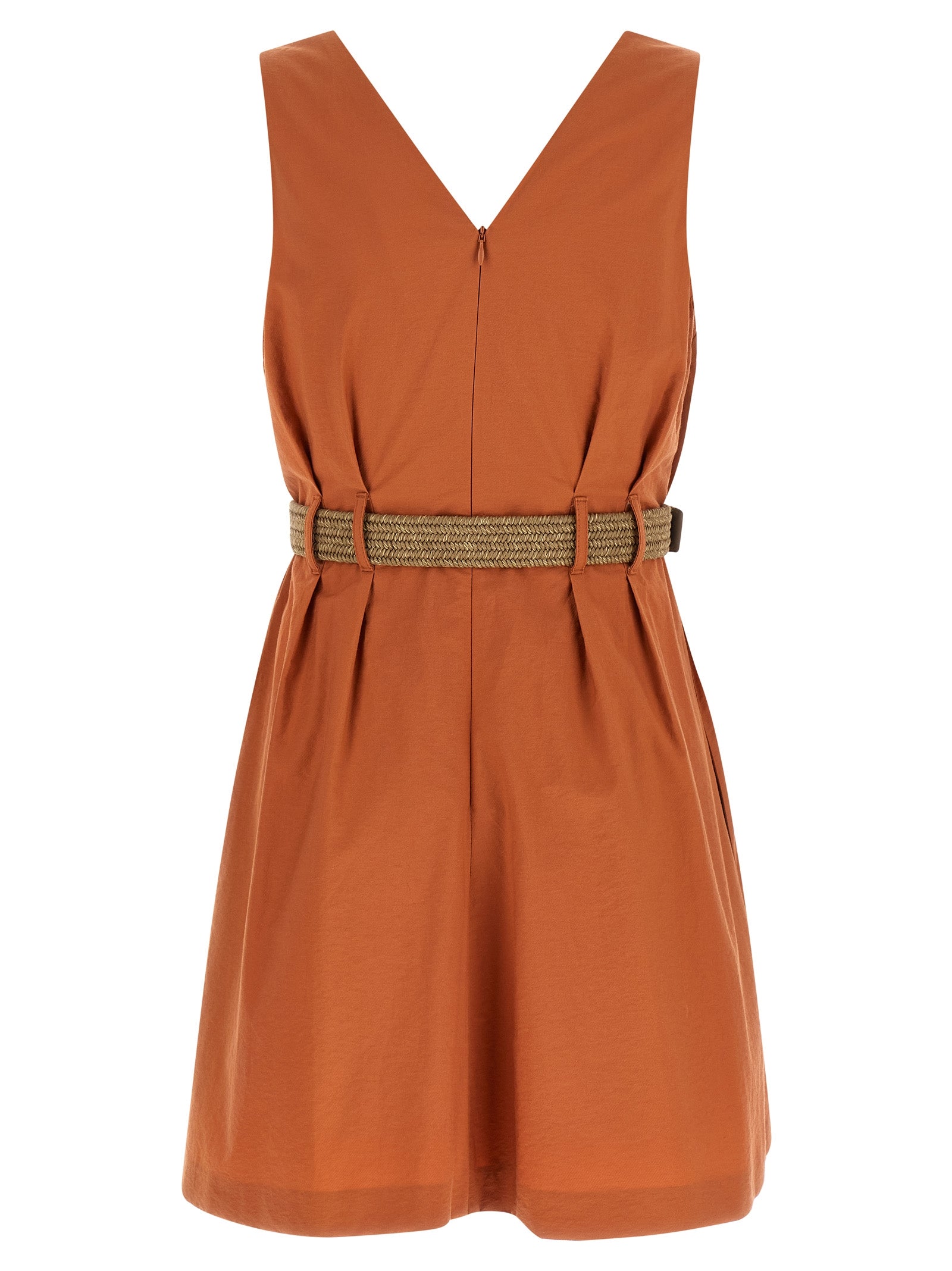 Brunello Cucinelli Orange Cotton Short Women's Dress