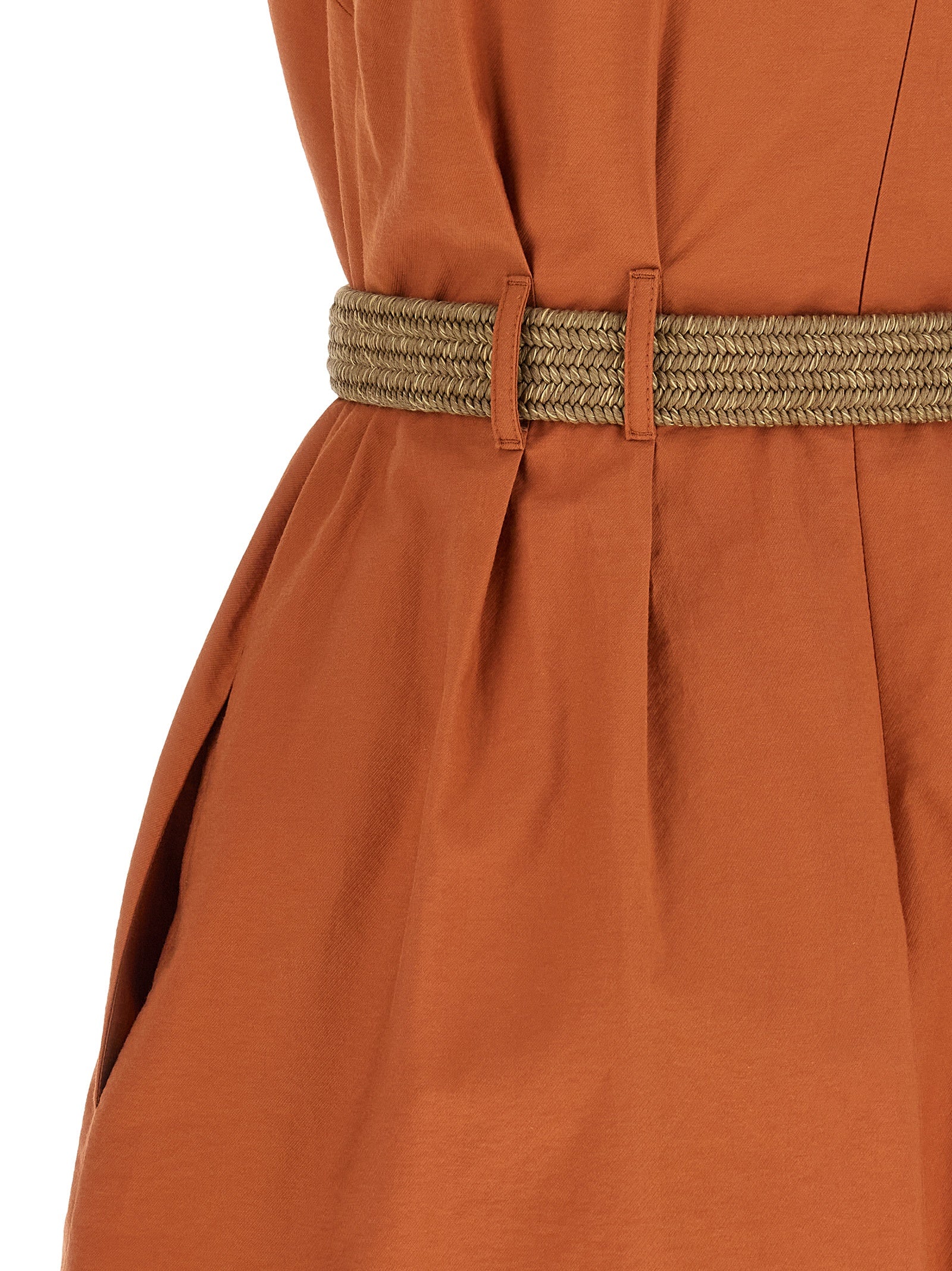 Brunello Cucinelli Orange Cotton Short Women's Dress