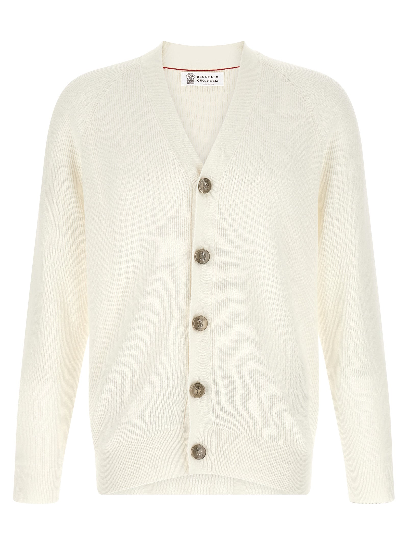 Brunello Cucinelli White Cotton Men's Cardigan