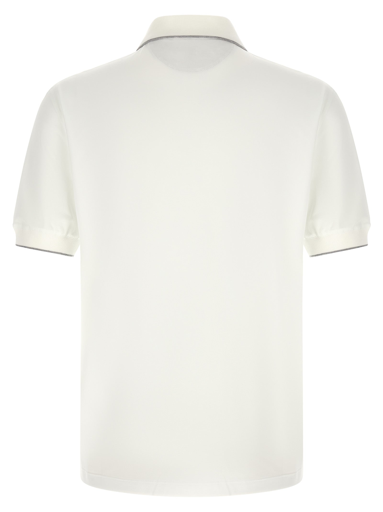 Brunello Cucinelli White Polyamide Polo Men's Shirt