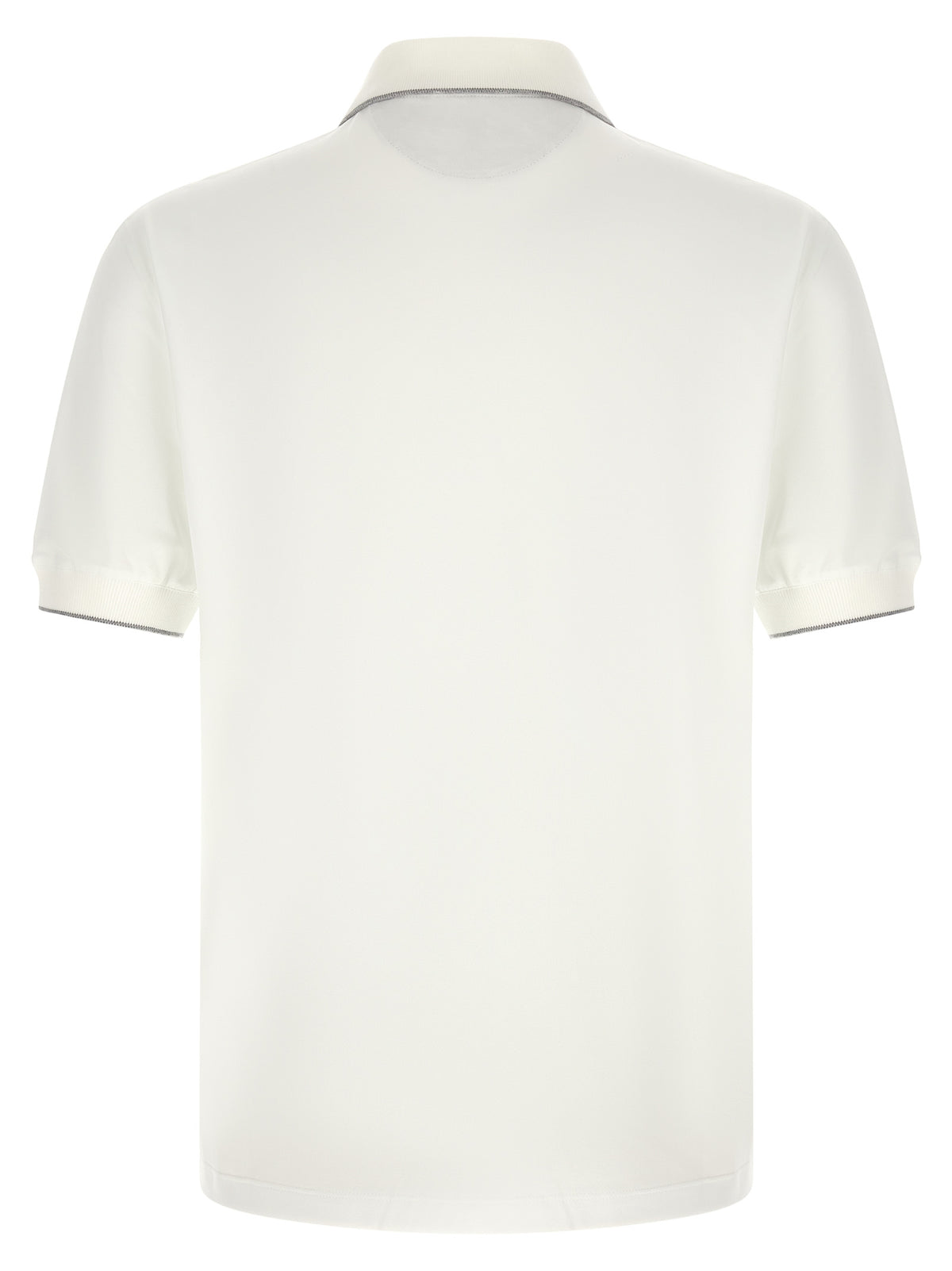 Brunello Cucinelli White Polyamide Polo Men's Shirt
