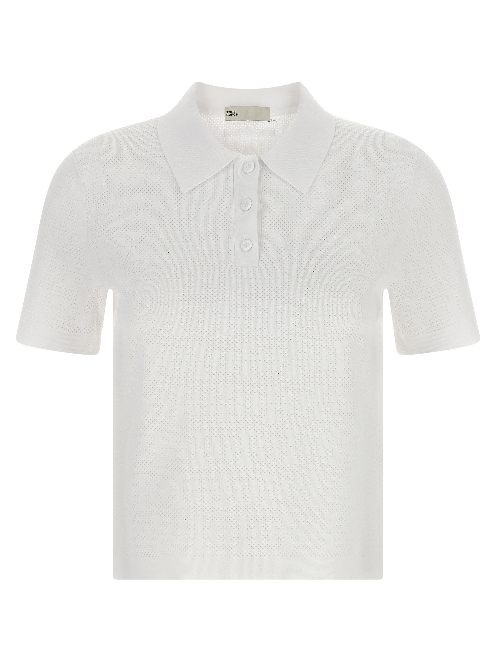 Tory Burch White Viscose Polo Women's Shirt