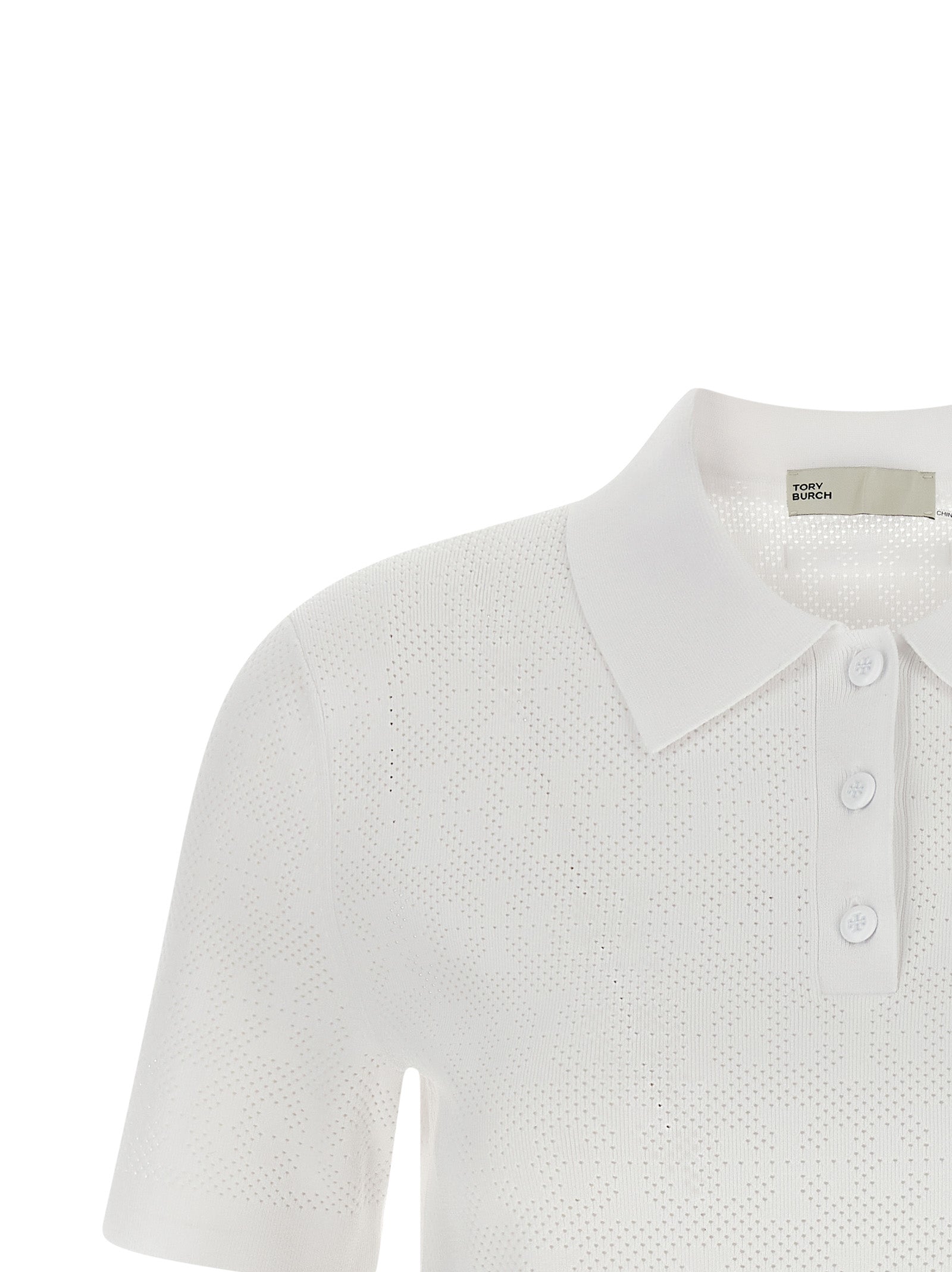 Tory Burch White Viscose Polo Women's Shirt