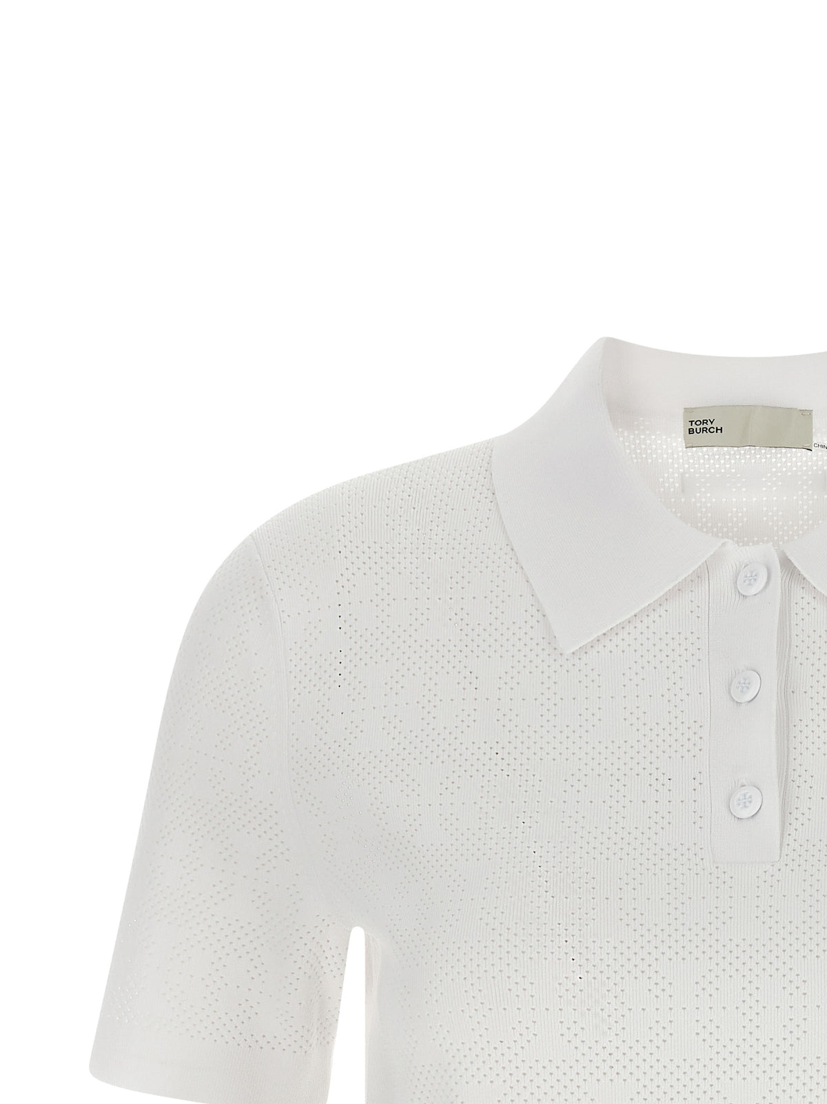 Tory Burch White Viscose Polo Women's Shirt