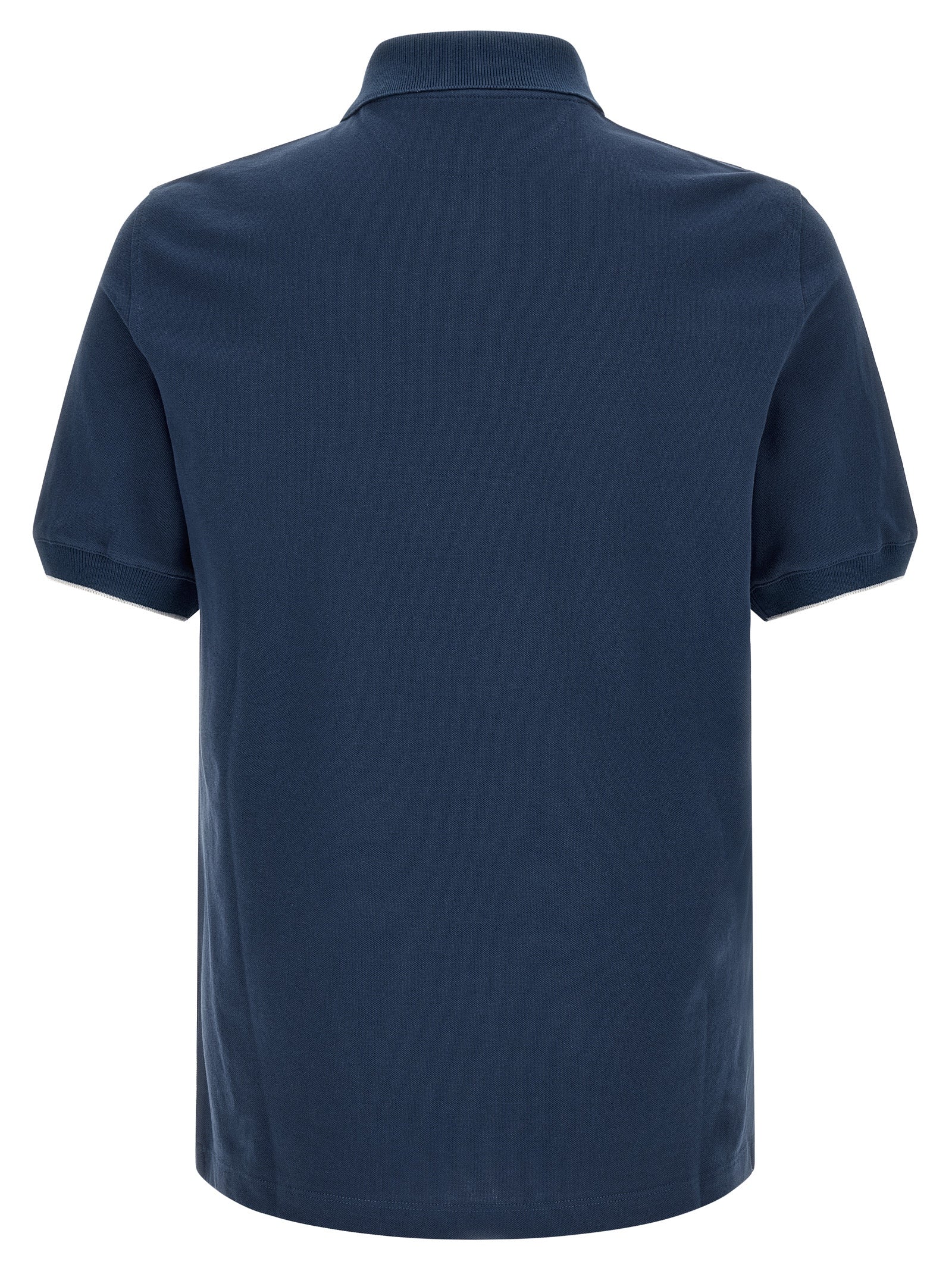 Brunello Cucinelli Blue Cotton Polo Men's Shirt