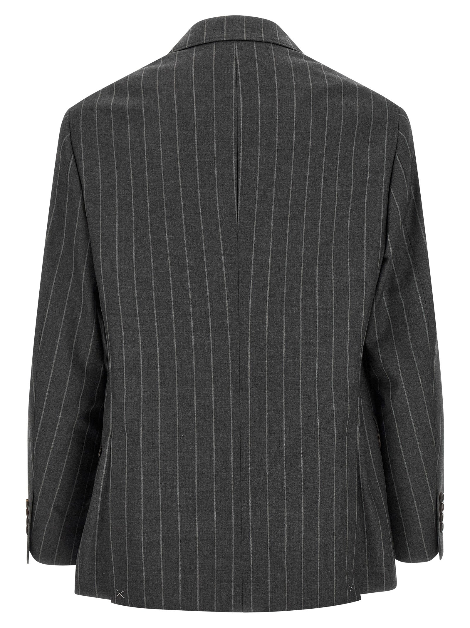 Brunello Cucinelli Gray Virgin Wool Men's Blazer