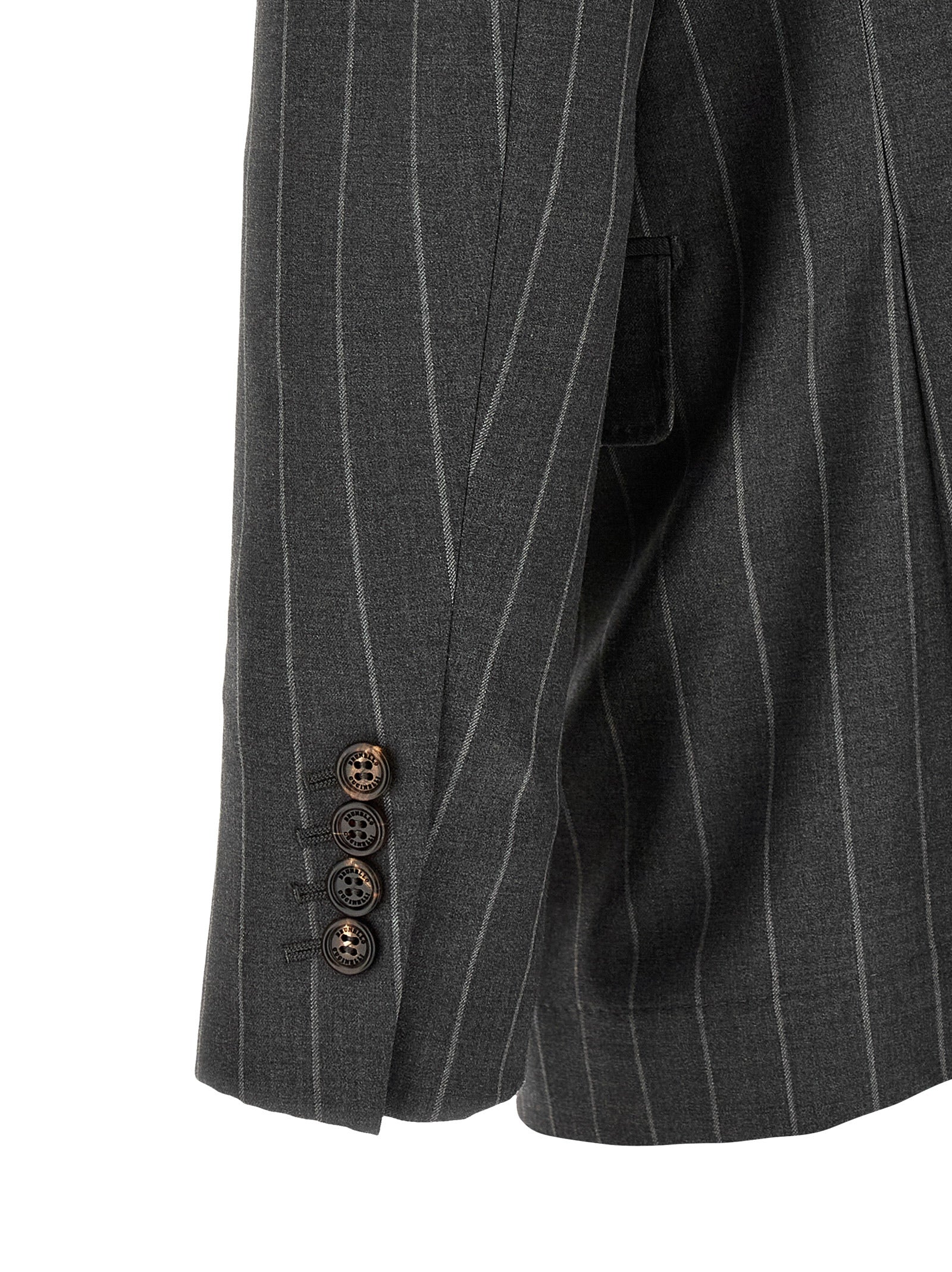 Brunello Cucinelli Gray Virgin Wool Men's Blazer