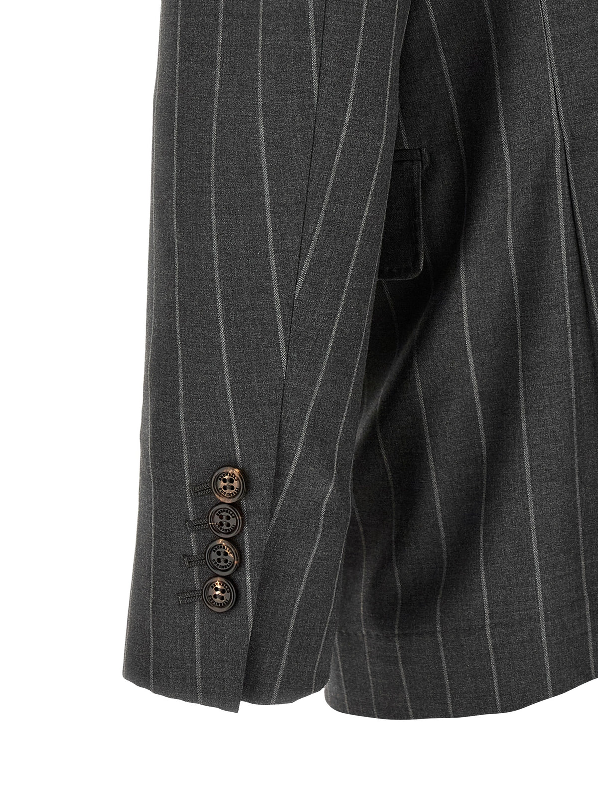 Brunello Cucinelli Gray Virgin Wool Men's Blazer