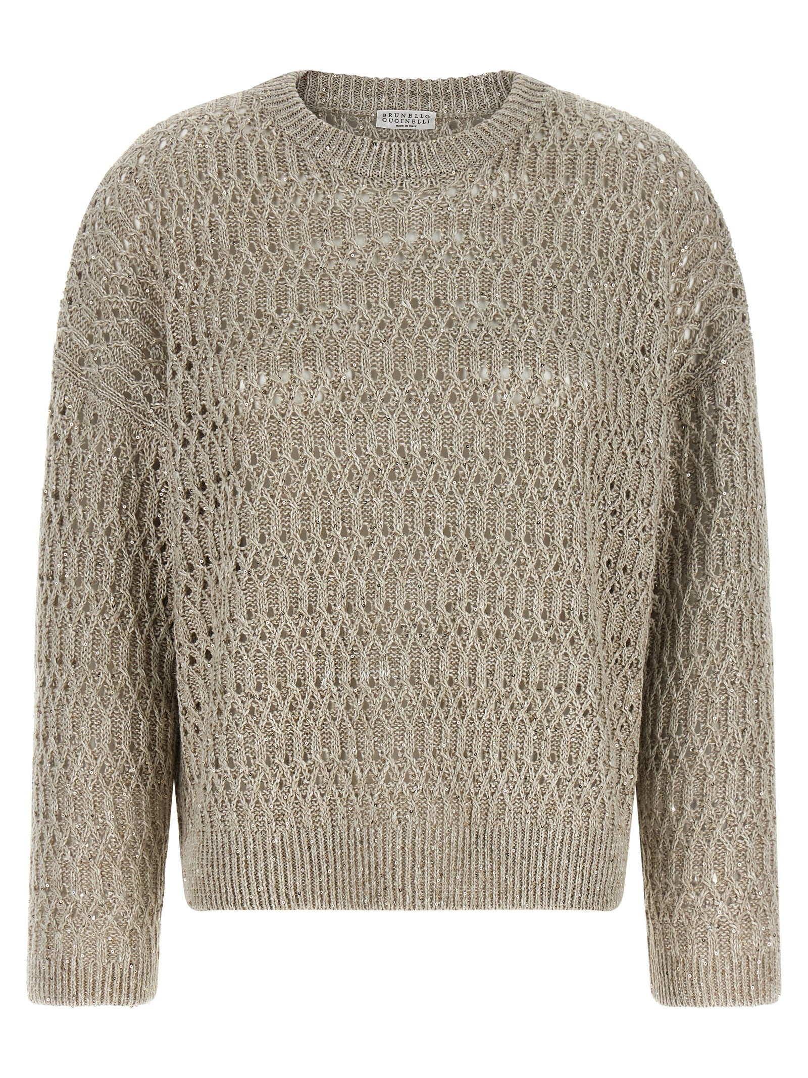 Brunello Cucinelli Beige Linen Women's Cardigan
