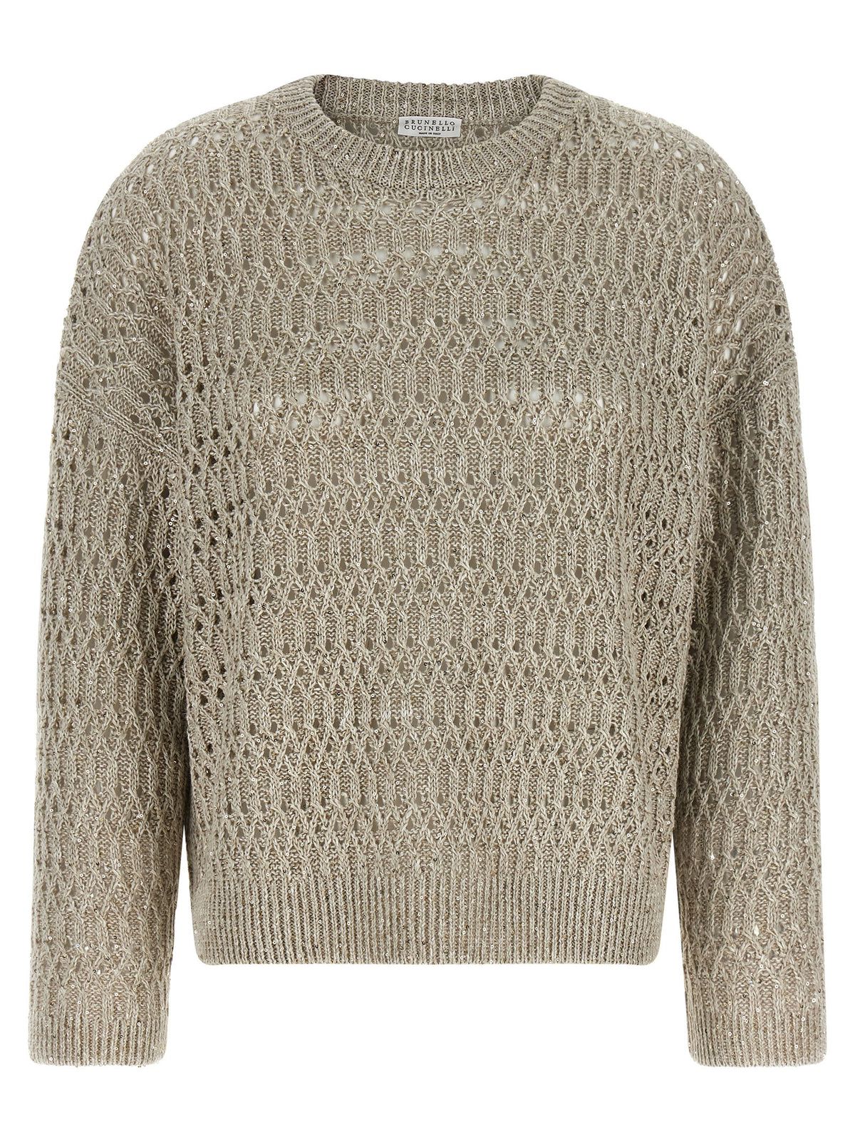 Brunello Cucinelli Beige Linen Women's Cardigan