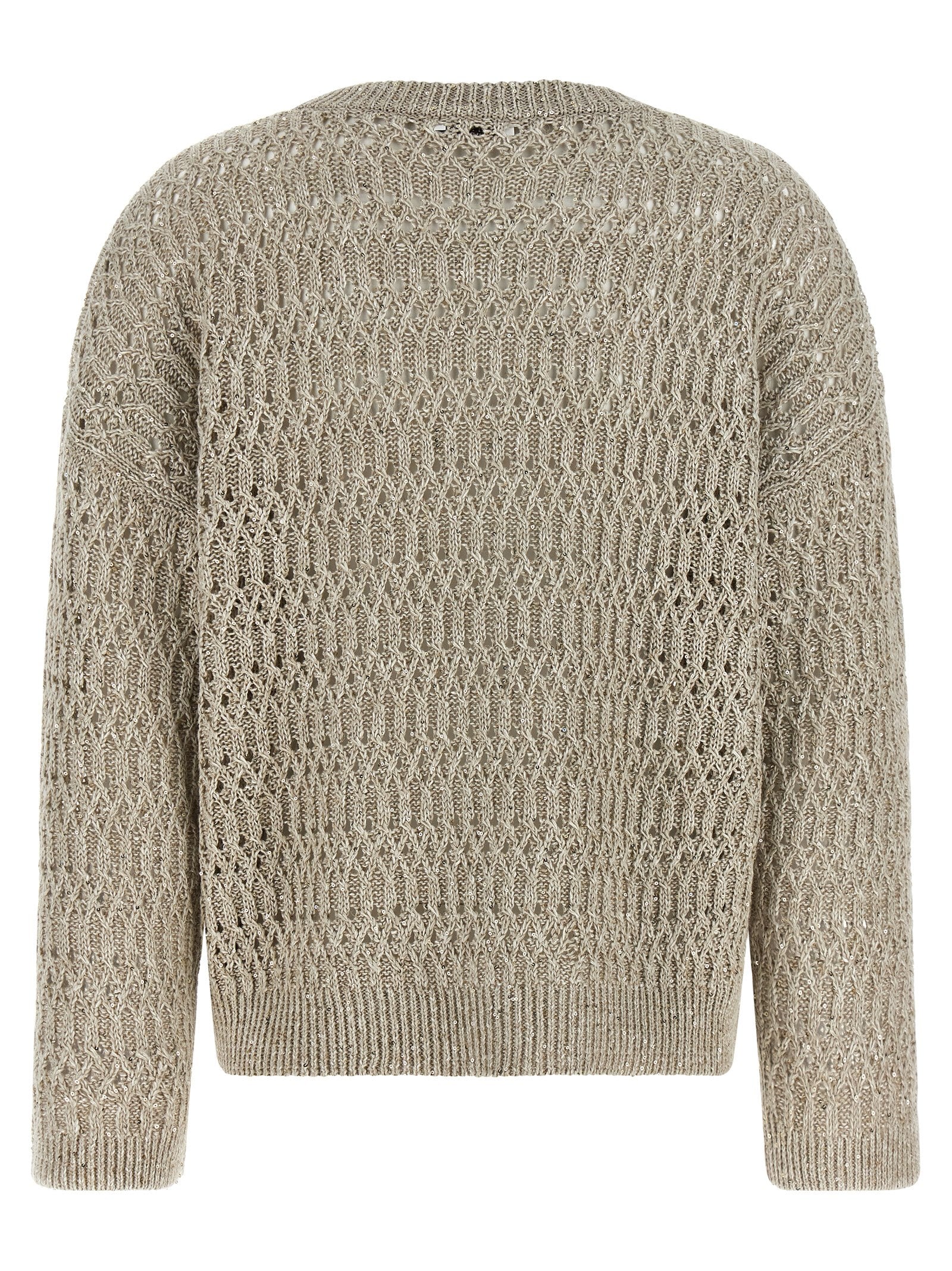Brunello Cucinelli Beige Linen Women's Cardigan