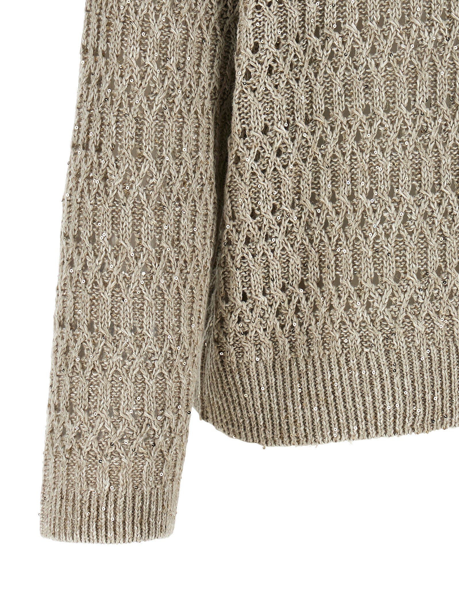 Brunello Cucinelli Beige Linen Women's Cardigan