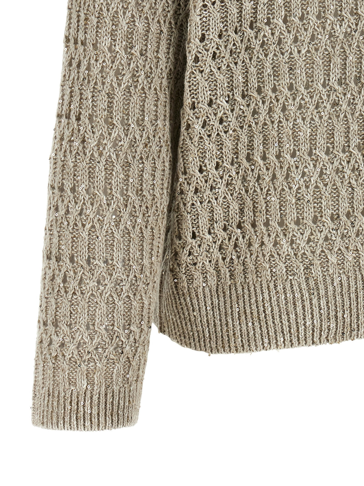 Brunello Cucinelli Beige Linen Women's Cardigan