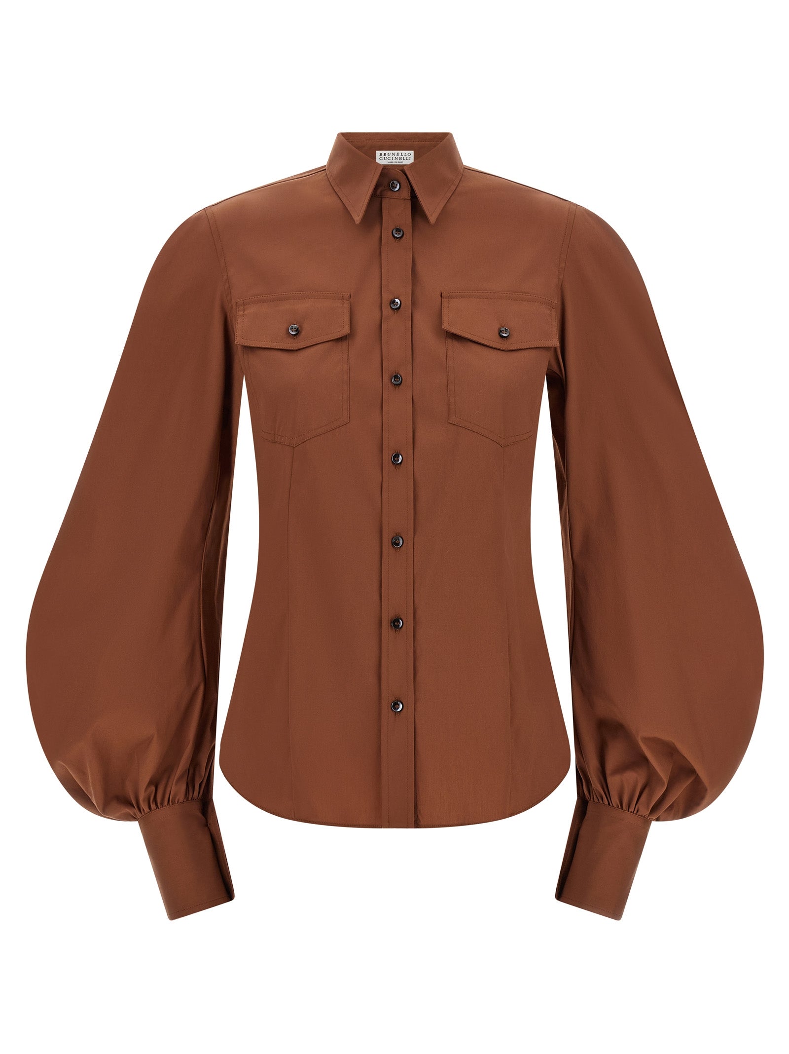 Brunello Cucinelli Brown Cotton Women's Blouse