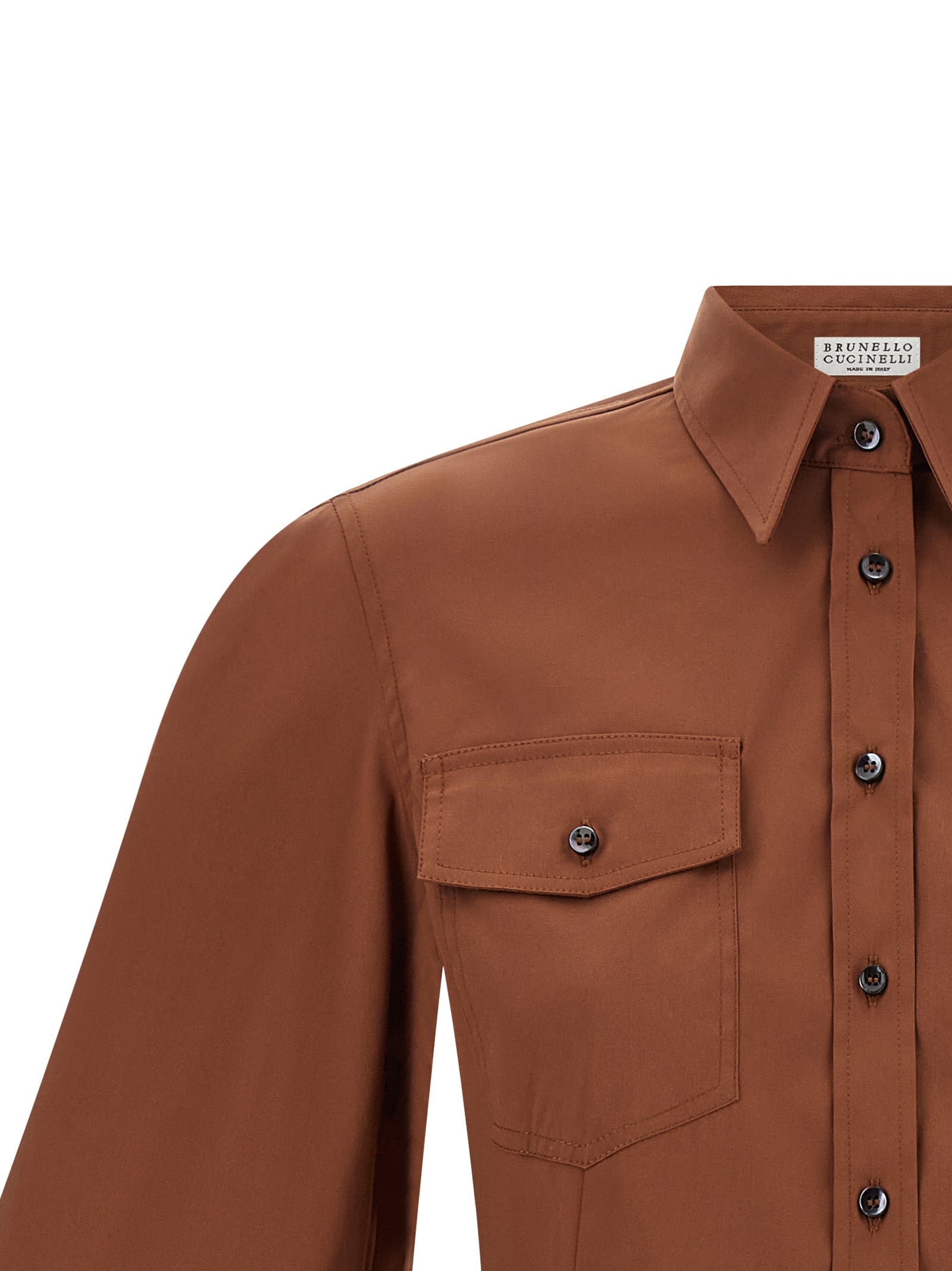 Brunello Cucinelli Brown Cotton Women's Blouse