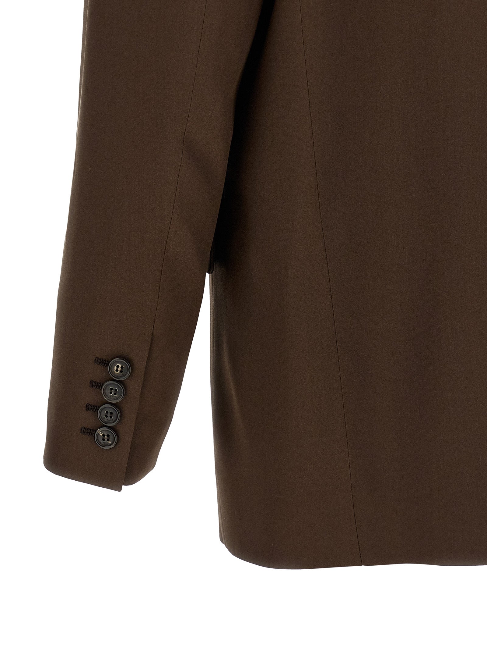Saint Laurent Brown Silk Men's Blazer