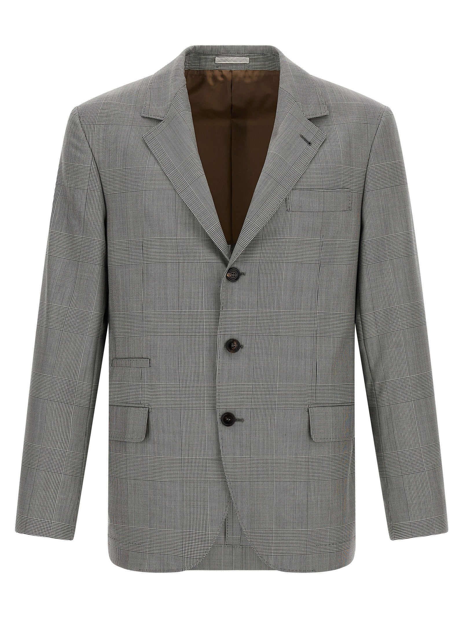 Brunello Cucinelli Gray Virgin Wool Men's Blazer