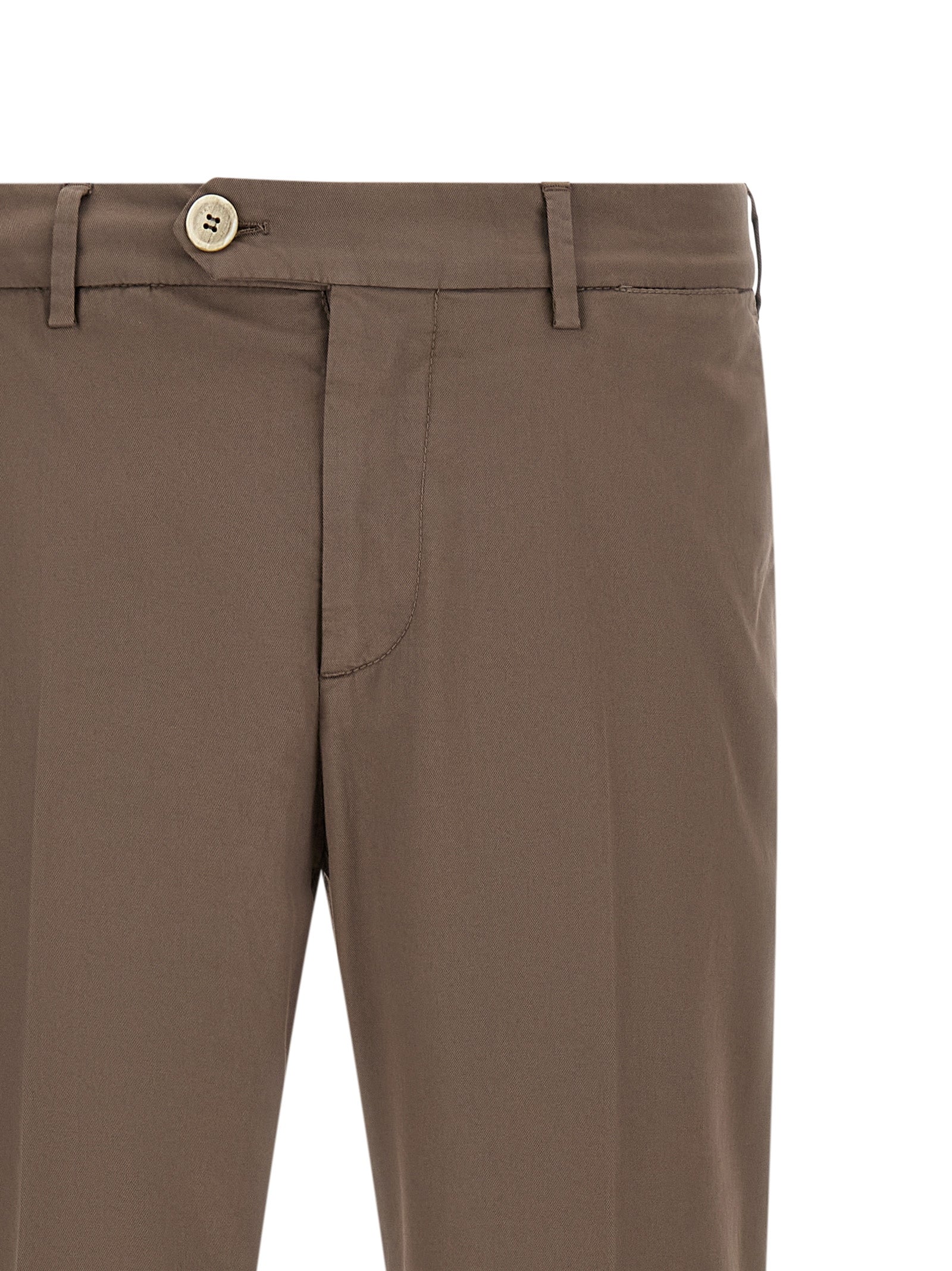 Brunello Cucinelli Beige Cotton Casual Men's Pants